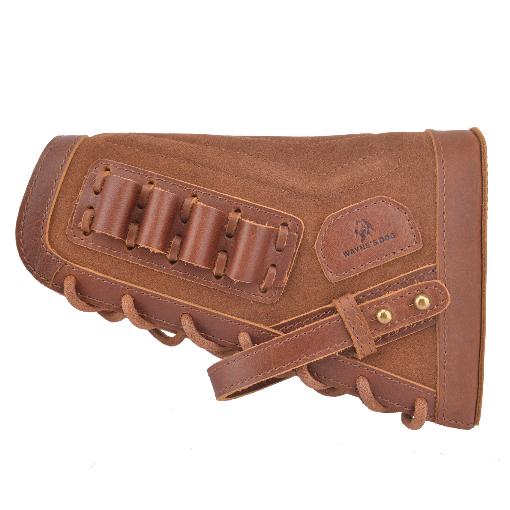 No Drilling Retro Leather Rifle Buttstock Shell Holder Gun Stock Cover Hunting .308  .30-06 .300WIN 410GA