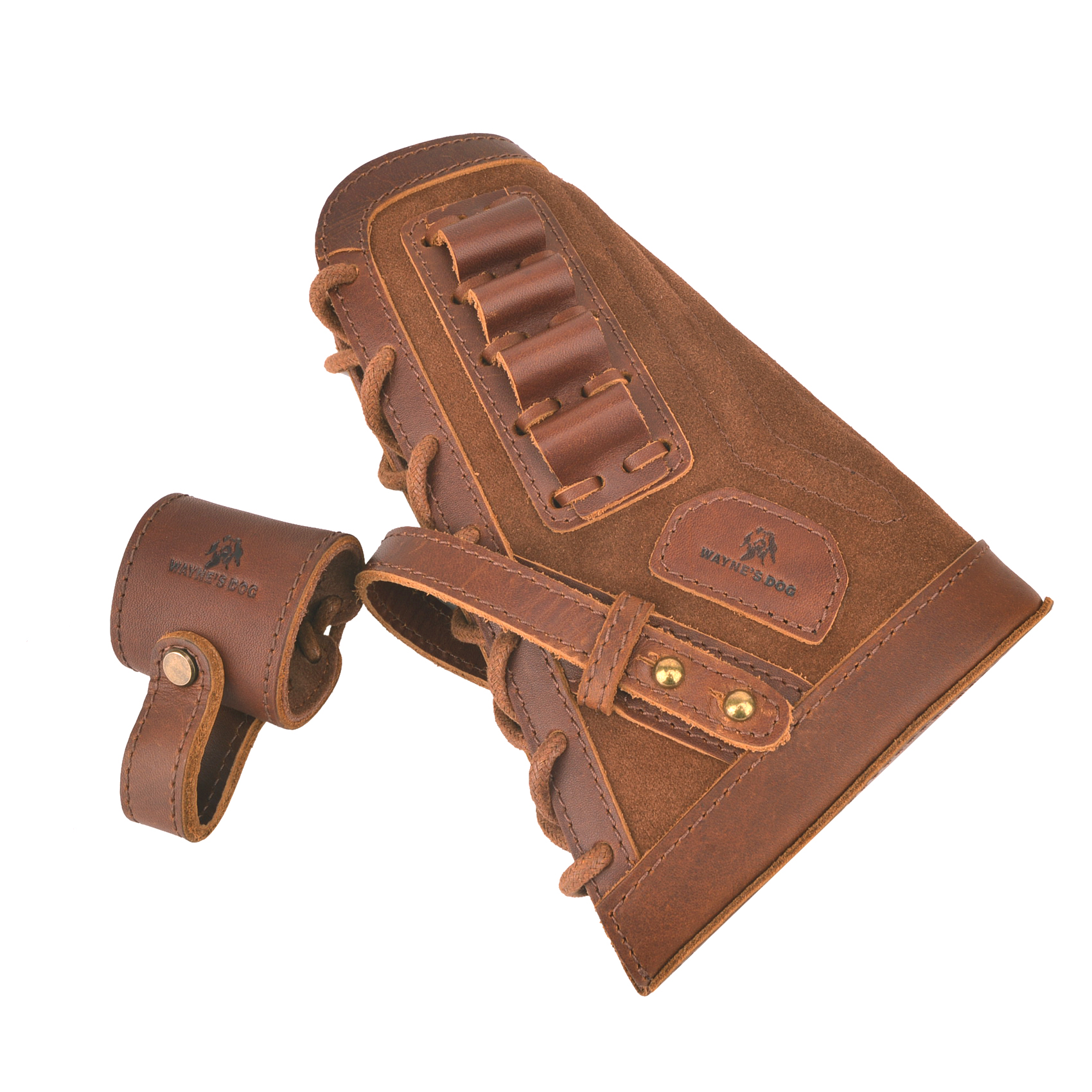 Leather Rifle No Drill Buttstock with Sling Barrel Mount .308  .30-06 .300WIN 410GA