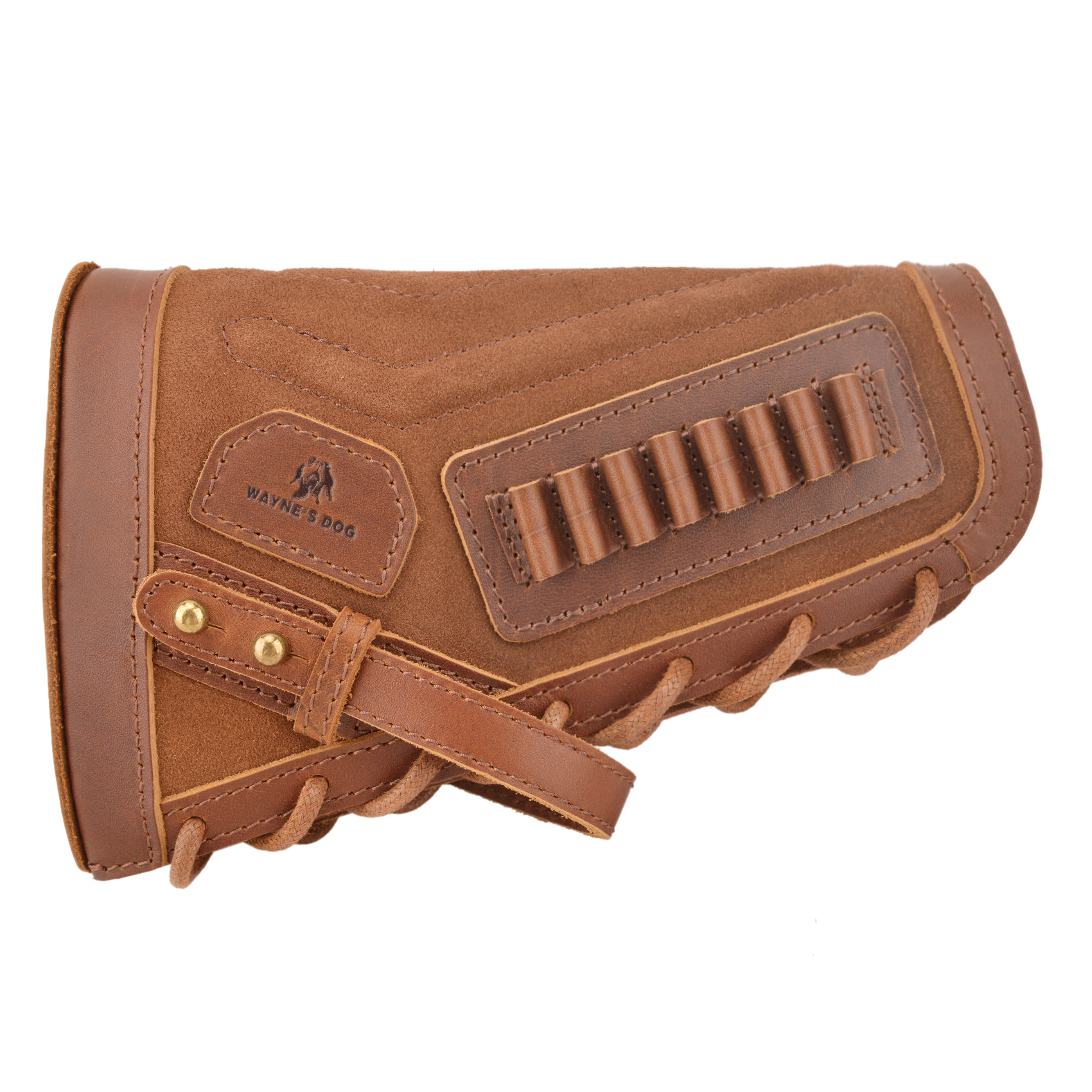 No Drilling Retro Leather Rifle Buttstock Shell Holder Gun Stock Cover Hunting .308  .30-06 .300WIN 410GA .30-30 .357 .22LR .17HMR