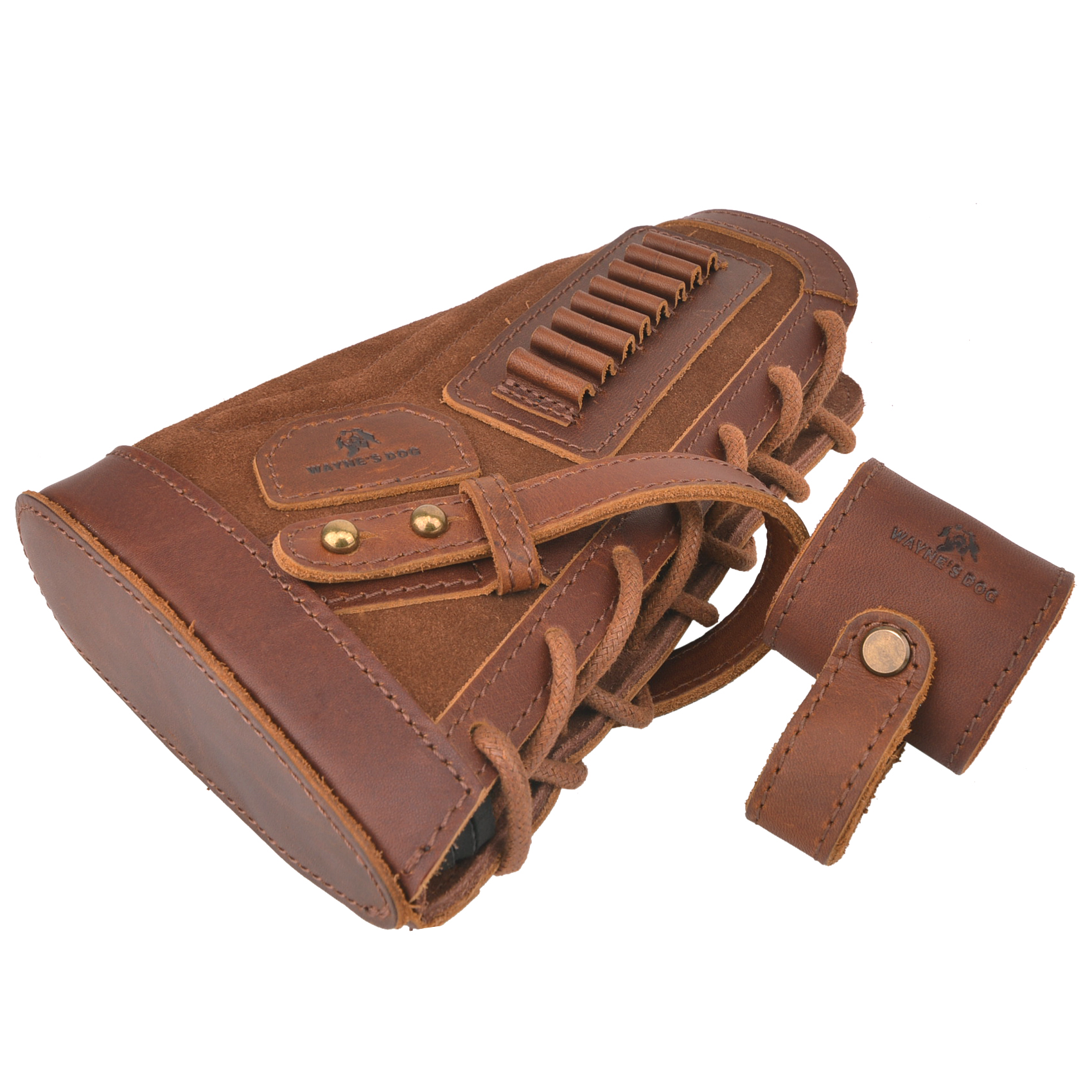 Leather Rifle No Drill Buttstock with Sling Barrel Mount .308 .30-06 .357 .22LR .30-30