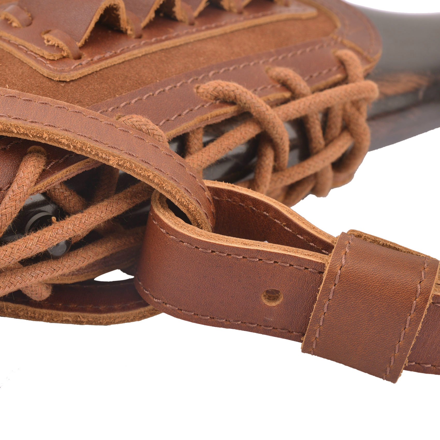 No Drilling Retro Leather Rifle Buttstock Shell Holder Gun Stock Cover Hunting .308  .30-06 .300WIN 410GA