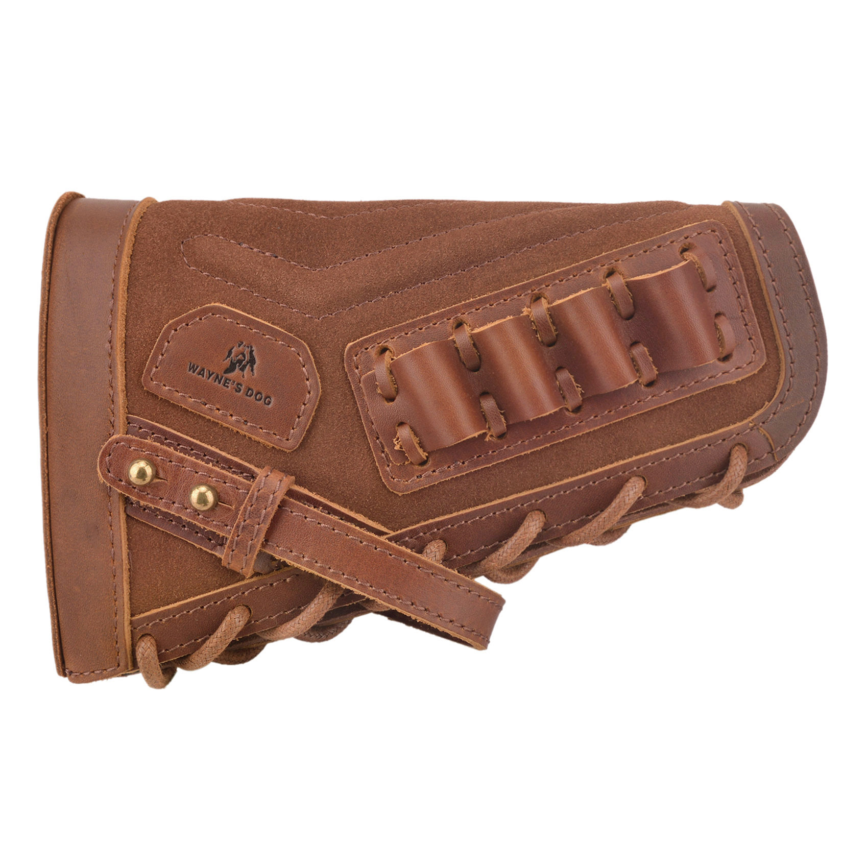 No Drilling Retro Leather Rifle Buttstock Shell Holder Gun Stock Cover Hunting .308  .30-06 .300WIN 410GA
