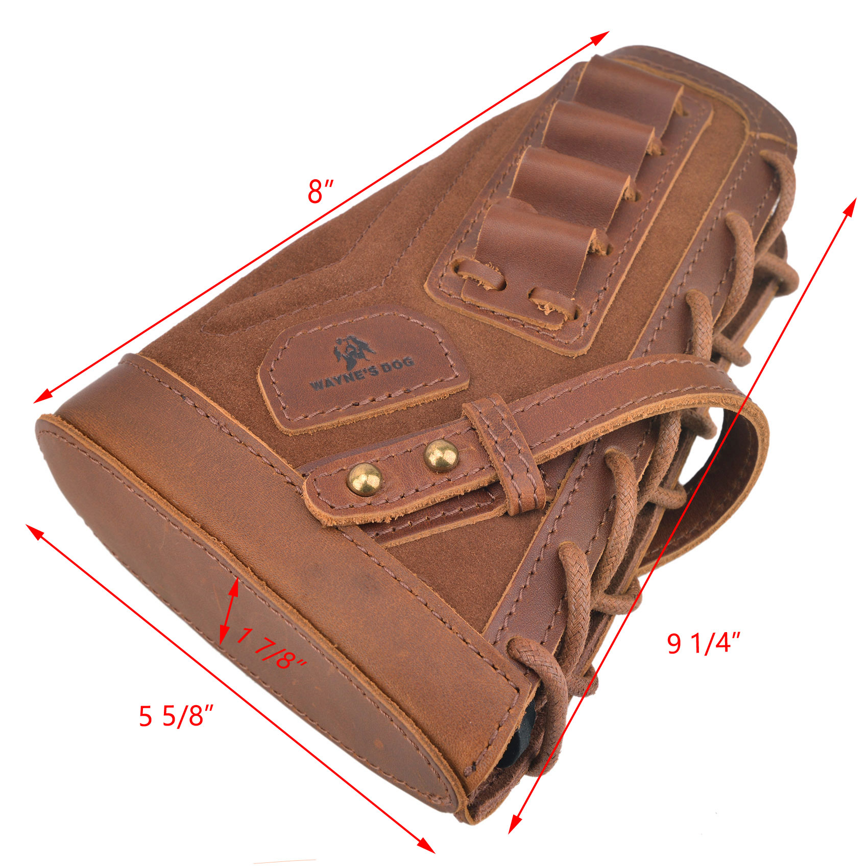 No Drilling Retro Leather Rifle Buttstock Shell Holder Gun Stock Cover Hunting .308  .30-06 .300WIN 410GA