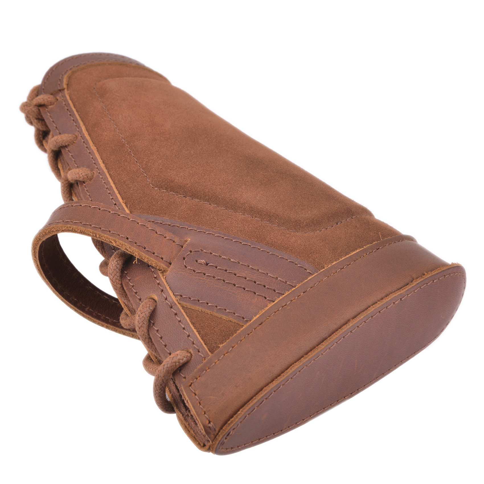 No Drilling Retro Leather Rifle Buttstock Shell Holder Gun Stock Cover Hunting .308  .30-06 .300WIN 410GA