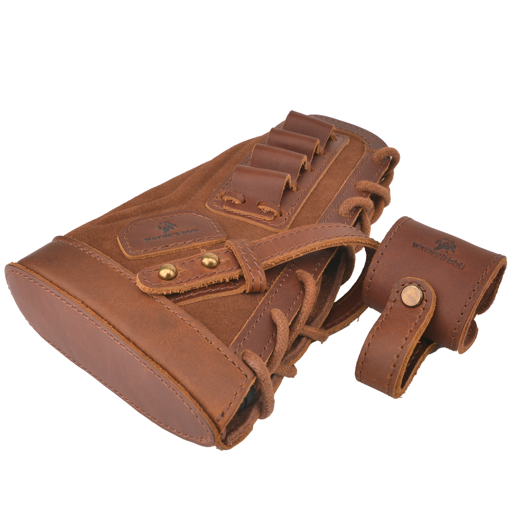 Leather Rifle No Drill Buttstock with Sling Barrel Mount .308  .30-06 .300WIN 410GA