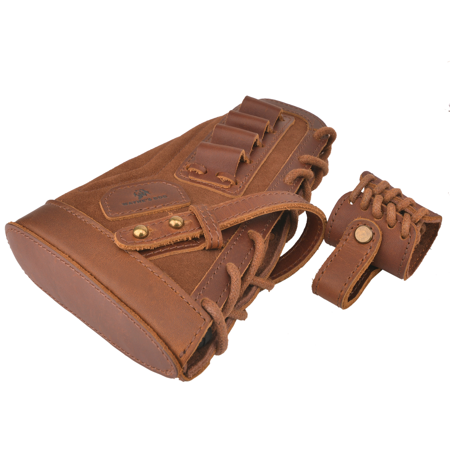 Leather Rifle No Drill Buttstock with Sling Barrel Mount .308  .30-06 .300WIN 410GA