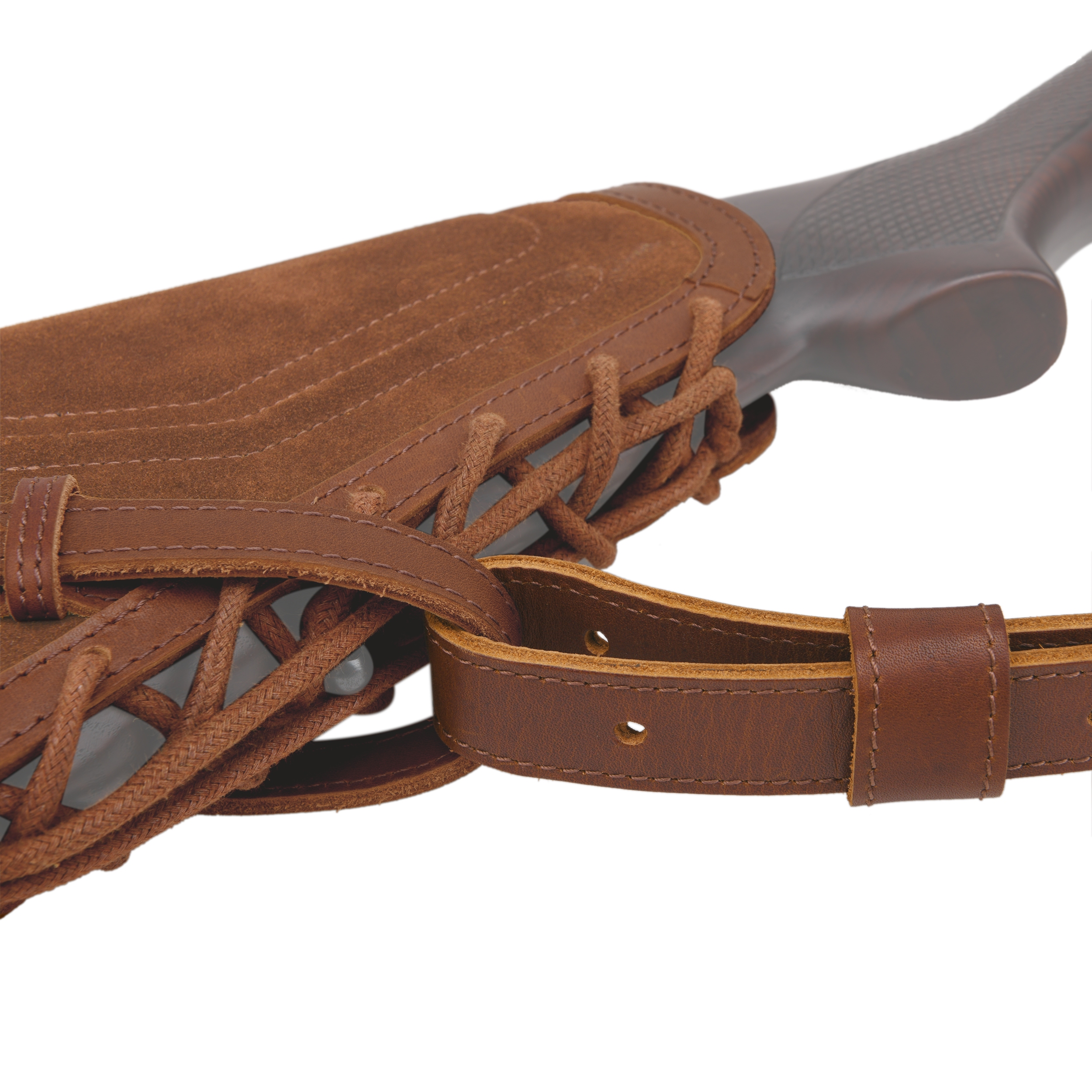 1 Set Leather No Drill Buttstock With Shotgun Sling for 12/16/20GA