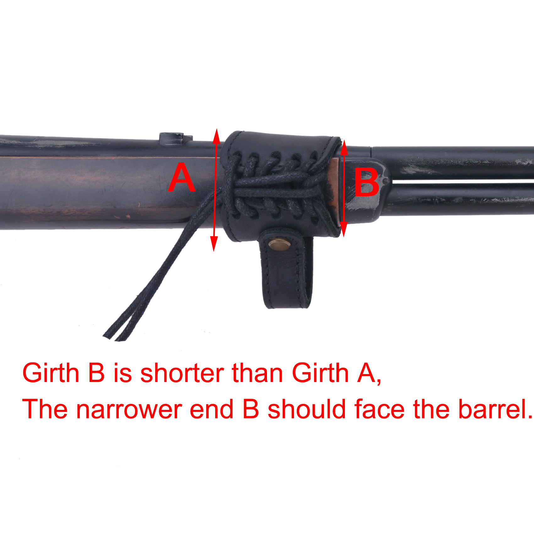 Full Grain Leather Adjustable No Drilling Shooting Gun Sling Loops Barrel Mount