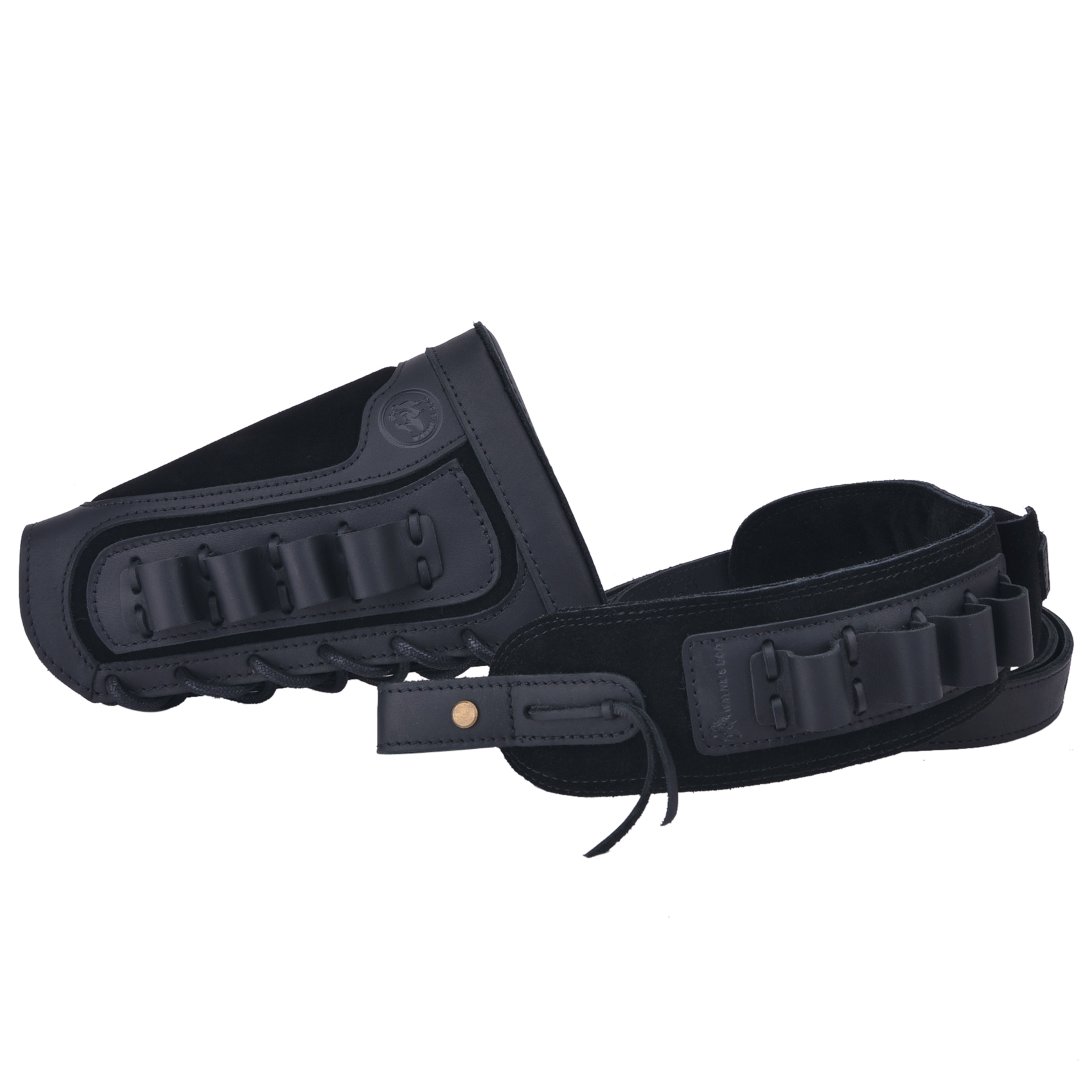 1 Set Of Leather Rifle& Shotgun Buttstock with Gun Sling .45/70 .308 .30/30 12GA .270 .357 .22LR 16GA 20GA