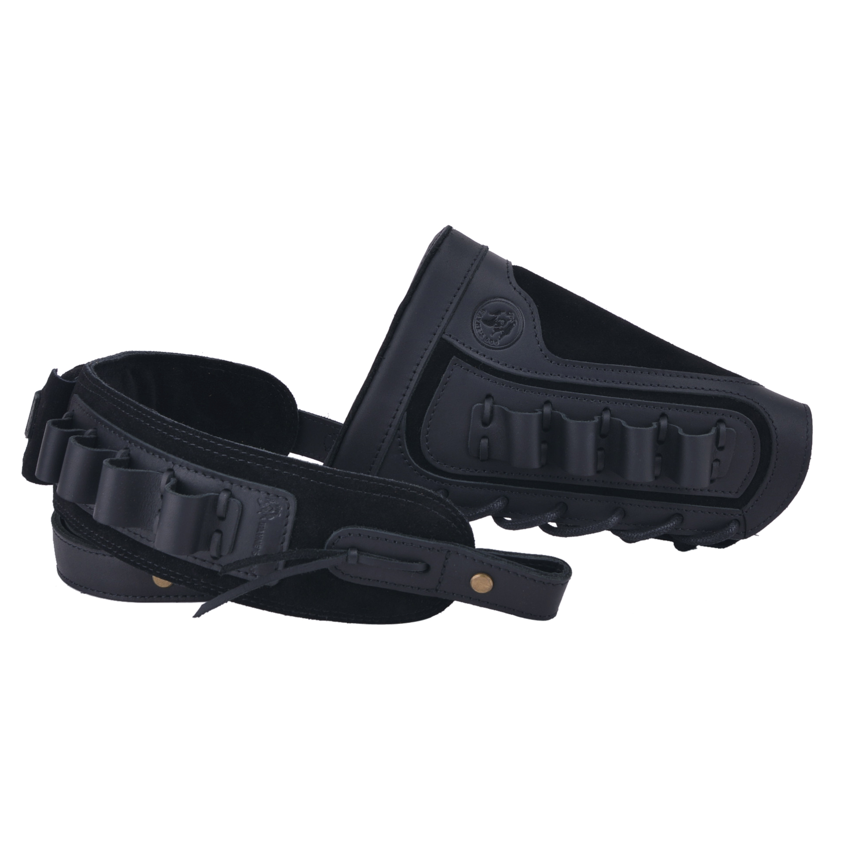 1 Set Of Leather Rifle& Shotgun Buttstock with Gun Sling .45/70 .308 .30/30 12GA .270 .357 .22LR 16GA 20GA