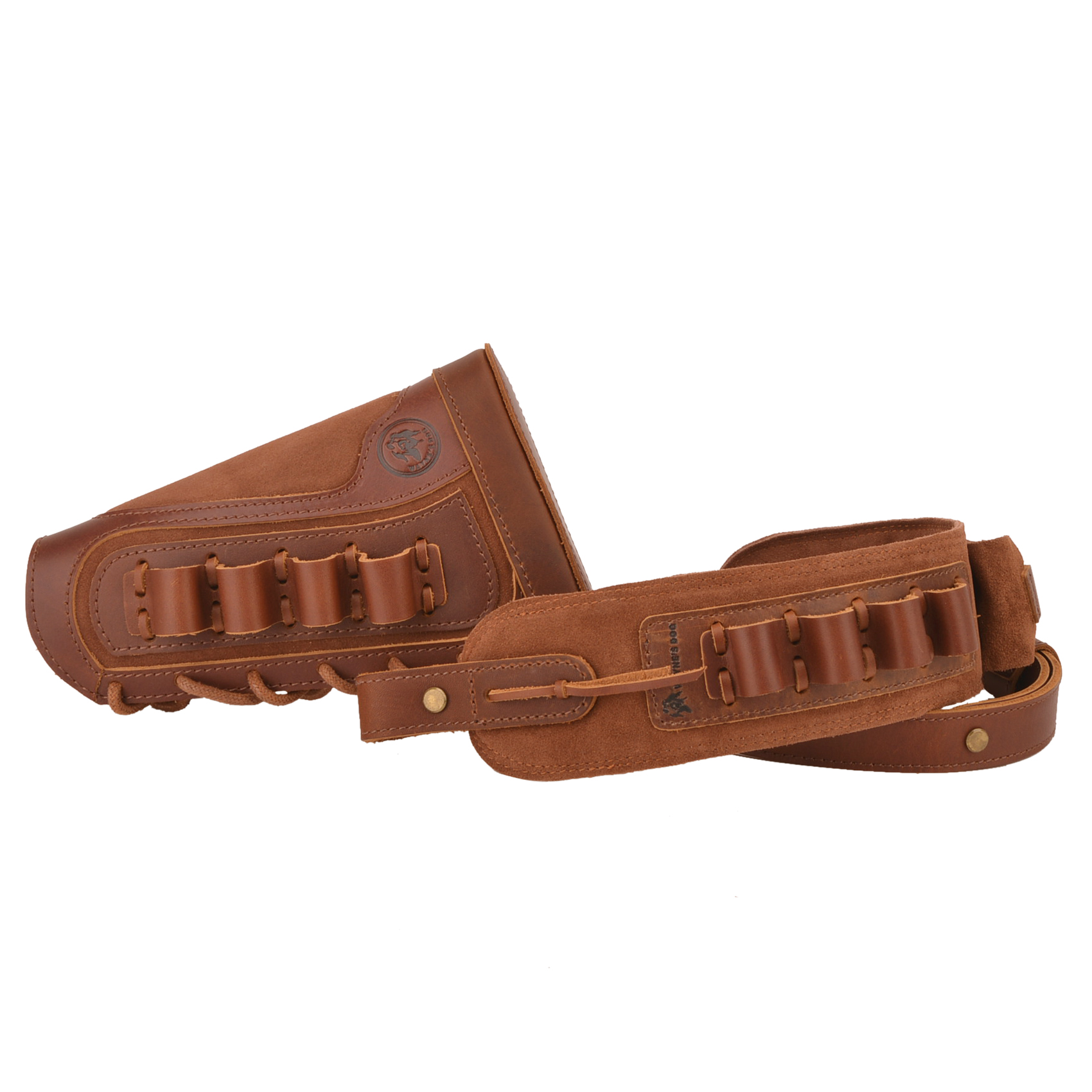 1 Set Of Leather Rifle& Shotgun Buttstock with Gun Sling .45/70 .308 .30/30 12GA .270 .357 .22LR 16GA 20GA