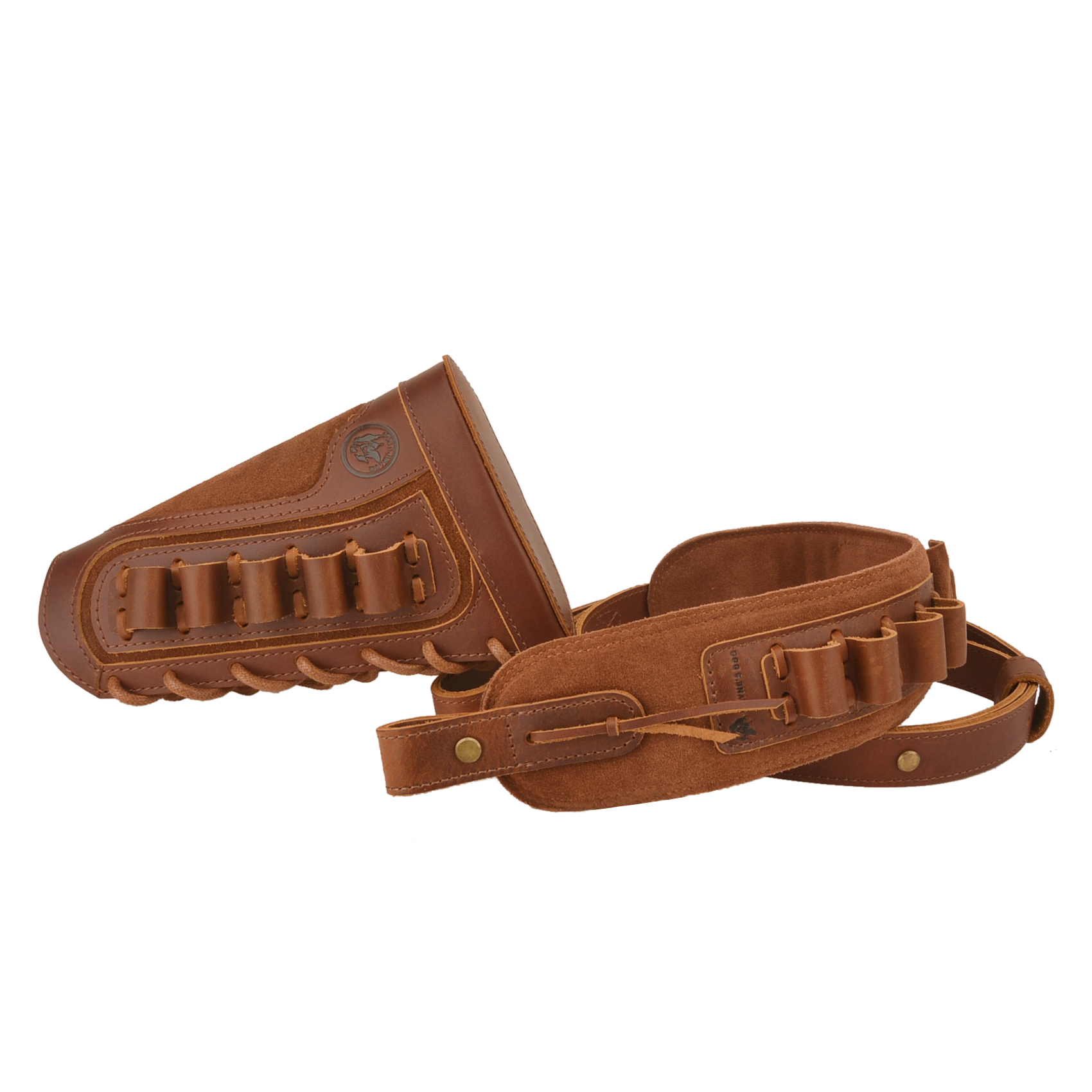 1 Set Of Leather Rifle& Shotgun Buttstock with Gun Sling .45/70 .308 .30/30 12GA .270 .357 .22LR 16GA 20GA