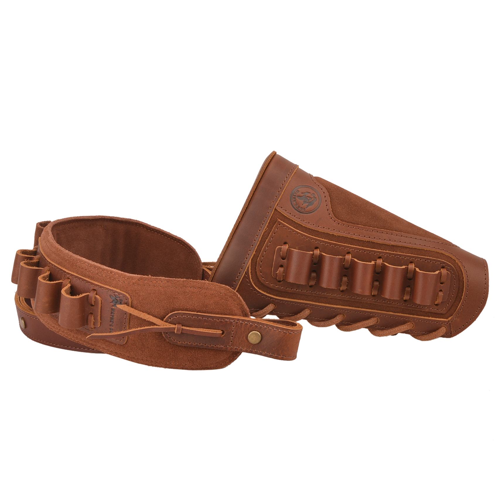 1 Set Of Leather Rifle& Shotgun Buttstock with Gun Sling .45/70 .308 .30/30 12GA .270 .357 .22LR 16GA 20GA