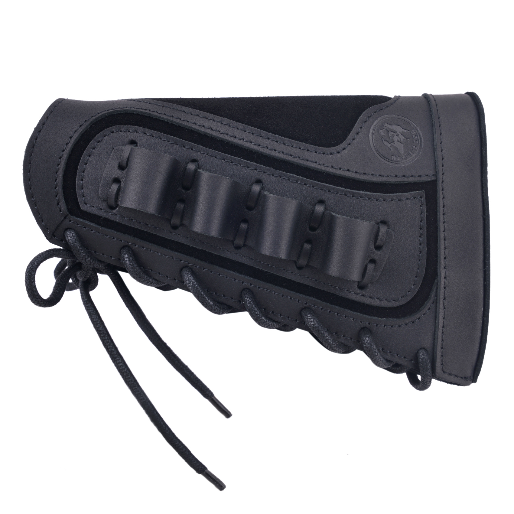 Vintage Genuine Leather Rifle Buttstock Cover Recoil Pad Gun Stock Cover With Shell Holder  .308  .30-06 .30-30 .22LR .17hmr 12/16/20GA