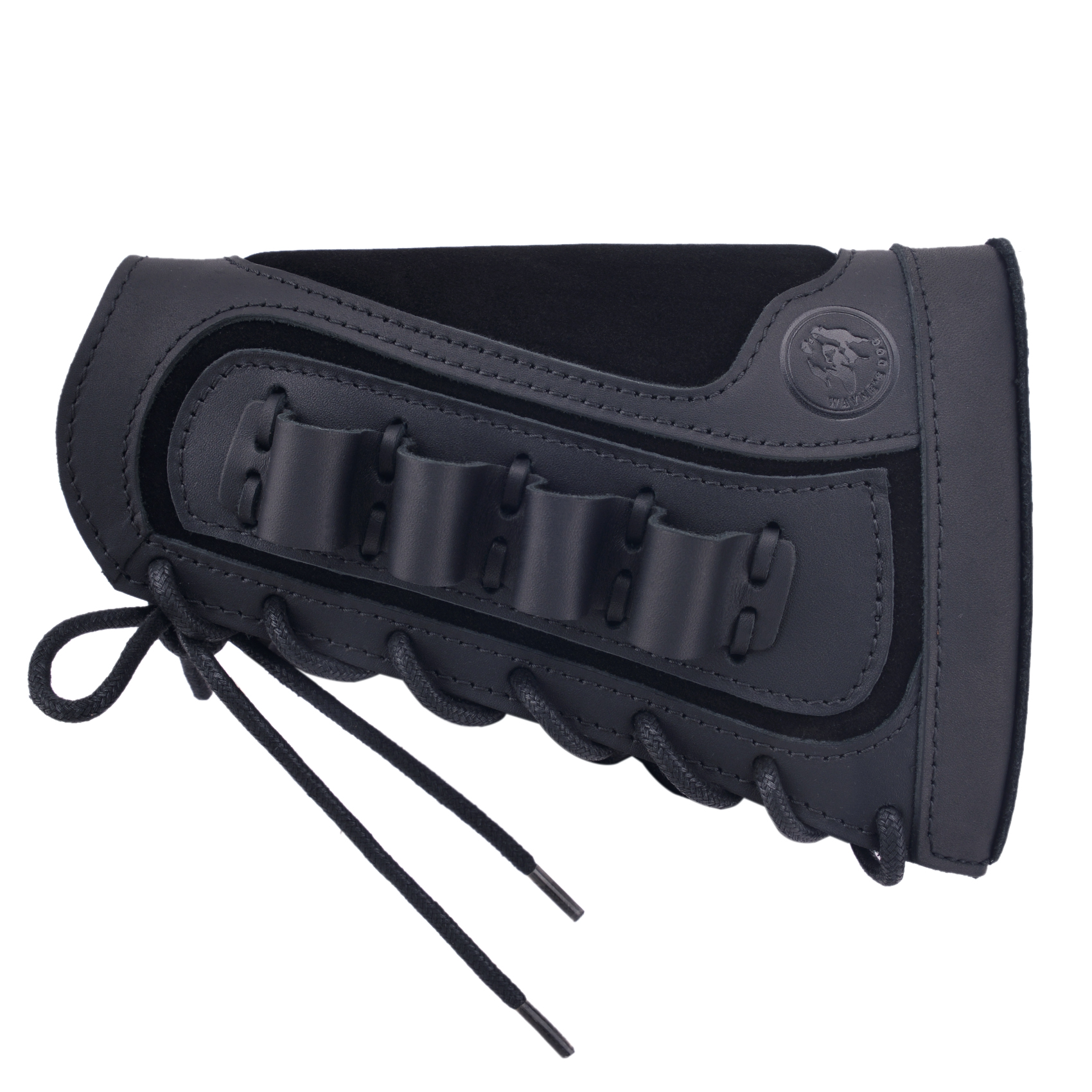 Vintage Genuine Leather Rifle Buttstock Cover Recoil Pad Gun Stock Cover With Shell Holder  .308  .30-06 .30-30 .22LR .17hmr 12/16/20GA