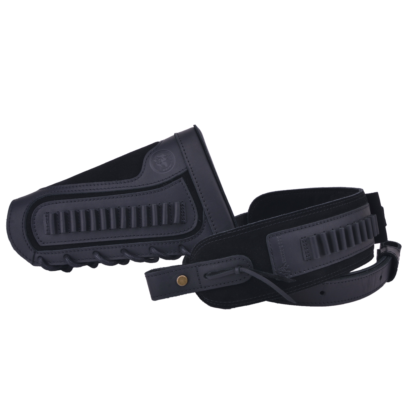 1 Set Of Leather Rifle& Shotgun Buttstock with Gun Sling .45/70 .308 .30/30 12GA .270 .357 .22LR 16GA 20GA