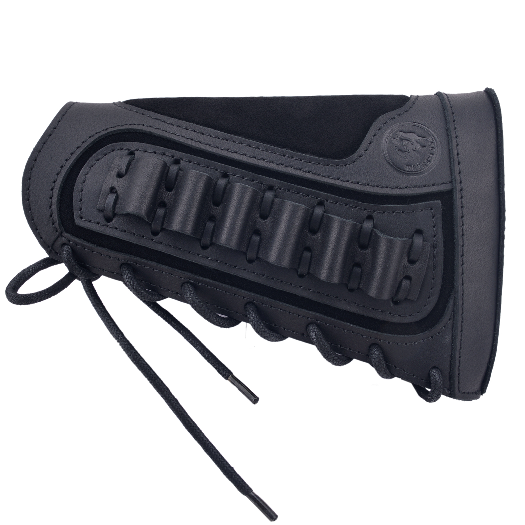 Vintage Genuine Leather Rifle Buttstock Cover Recoil Pad Gun Stock Cover With Shell Holder  .308  .30-06 .45-70