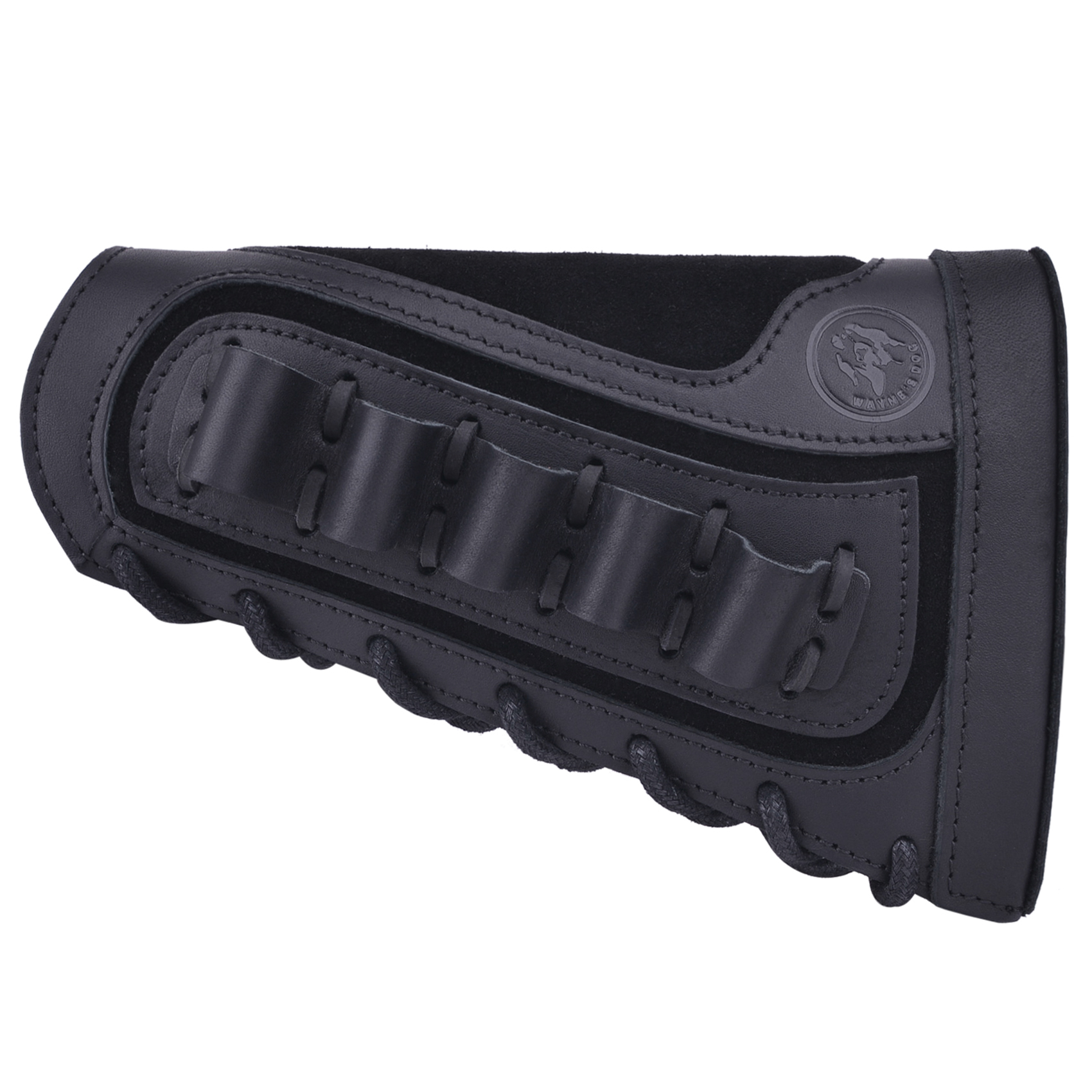 Vintage Genuine Leather Rifle Buttstock Cover Recoil Pad Gun Stock Cover With Shell Holder  .308  .30-06 .30-30 .22LR .17hmr 12/16/20GA