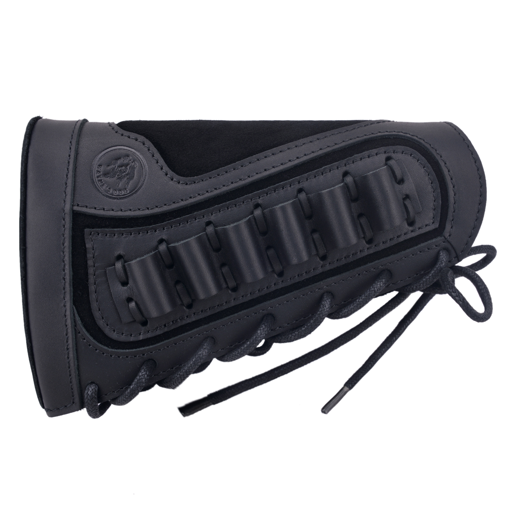 Vintage Genuine Leather Rifle Buttstock Cover Recoil Pad Gun Stock Cover With Shell Holder  .308  .30-06 .45-70