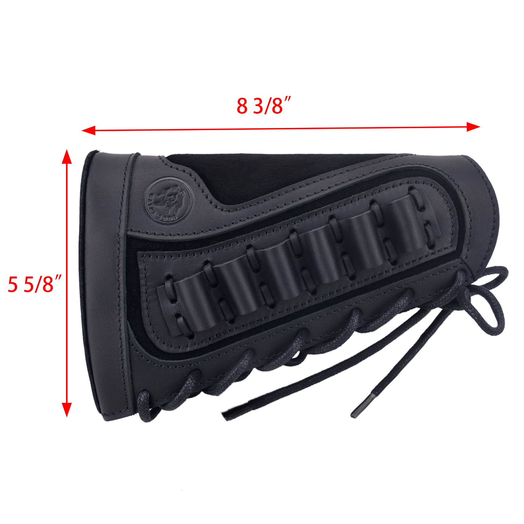 Vintage Genuine Leather Rifle Buttstock Cover Recoil Pad Gun Stock Cover With Shell Holder  .308  .30-06 .45-70