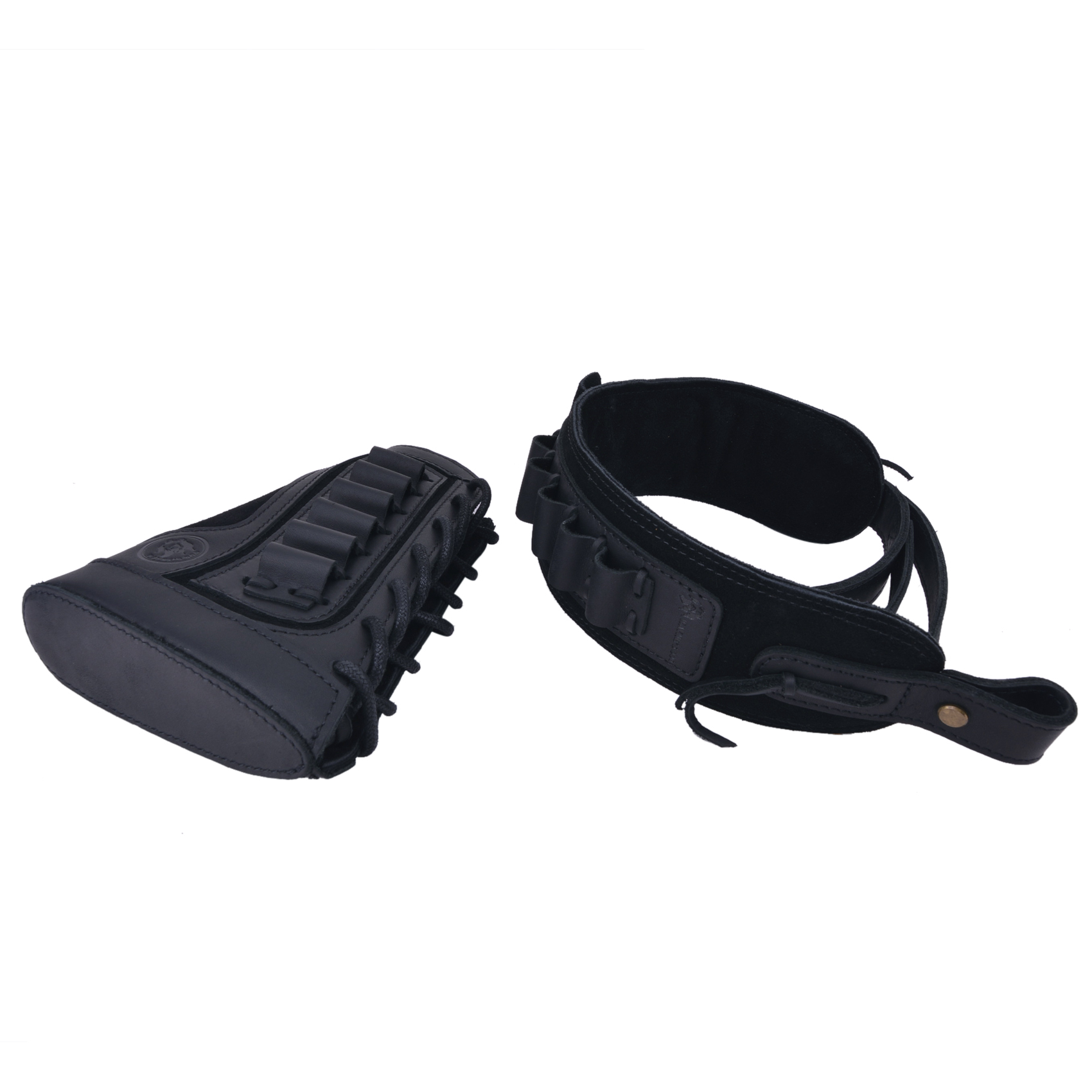 1 Set Of Leather Rifle& Shotgun Buttstock with Gun Sling .45/70 .308 .30/30 12GA .270 .357 .22LR 16GA 20GA