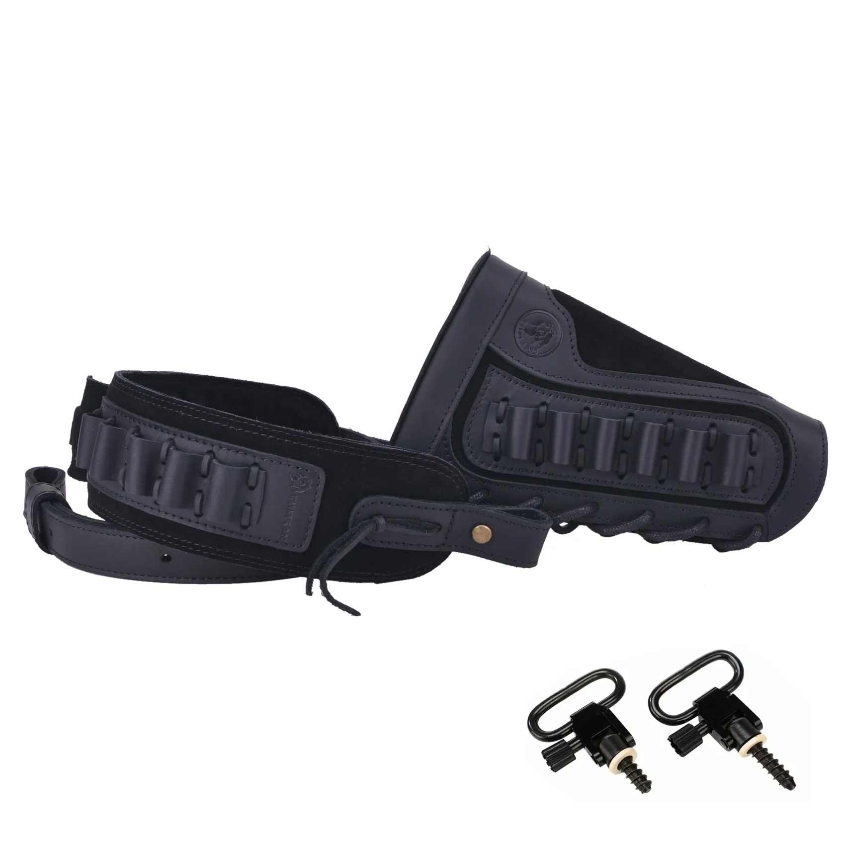 1 Set Of Leather Rifle& Shotgun Buttstock with Gun Sling .45/70 .308 .30/30 12GA .270 .357 .22LR 16GA 20GA