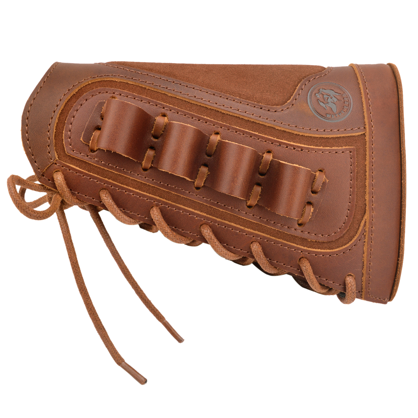 Vintage Genuine Leather Rifle Buttstock Cover Recoil Pad Gun Stock Cover With Shell Holder  .308  .30-06 .30-30 .22LR .17hmr 12/16/20GA
