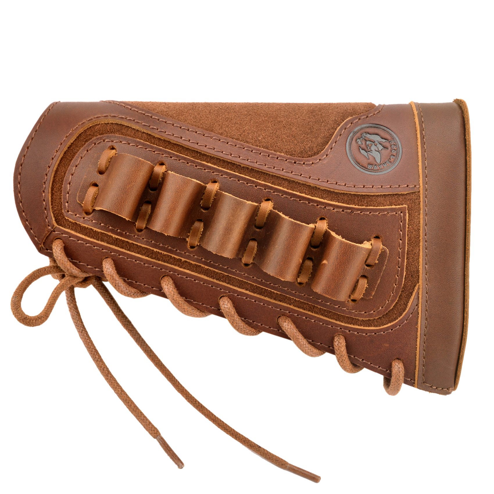Vintage Genuine Leather Rifle Buttstock Cover Recoil Pad Gun Stock Cover With Shell Holder  .308  .30-06 .30-30 .22LR .17hmr 12/16/20GA