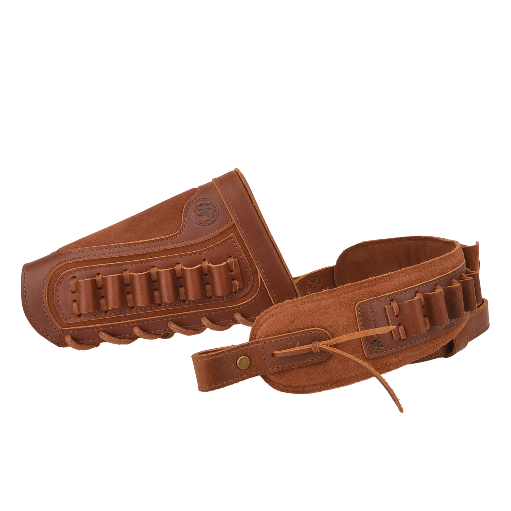 1 Set Of Leather Rifle& Shotgun Buttstock with Gun Sling .45/70 .308 .30/30 12GA .270 .357 .22LR 16GA 20GA