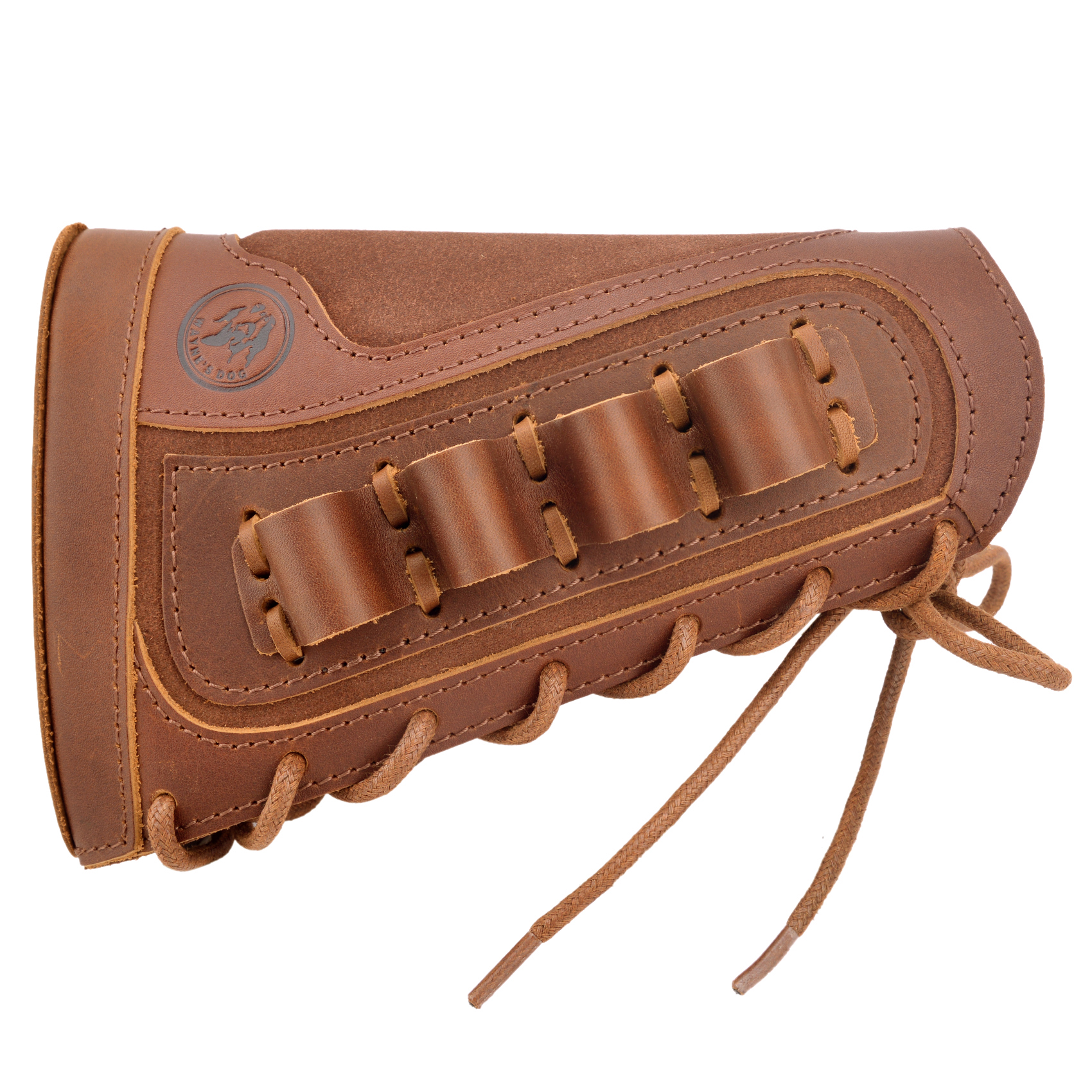 Vintage Genuine Leather Rifle Buttstock Cover Recoil Pad Gun Stock Cover With Shell Holder  .308  .30-06 .30-30 .22LR .17hmr 12/16/20GA