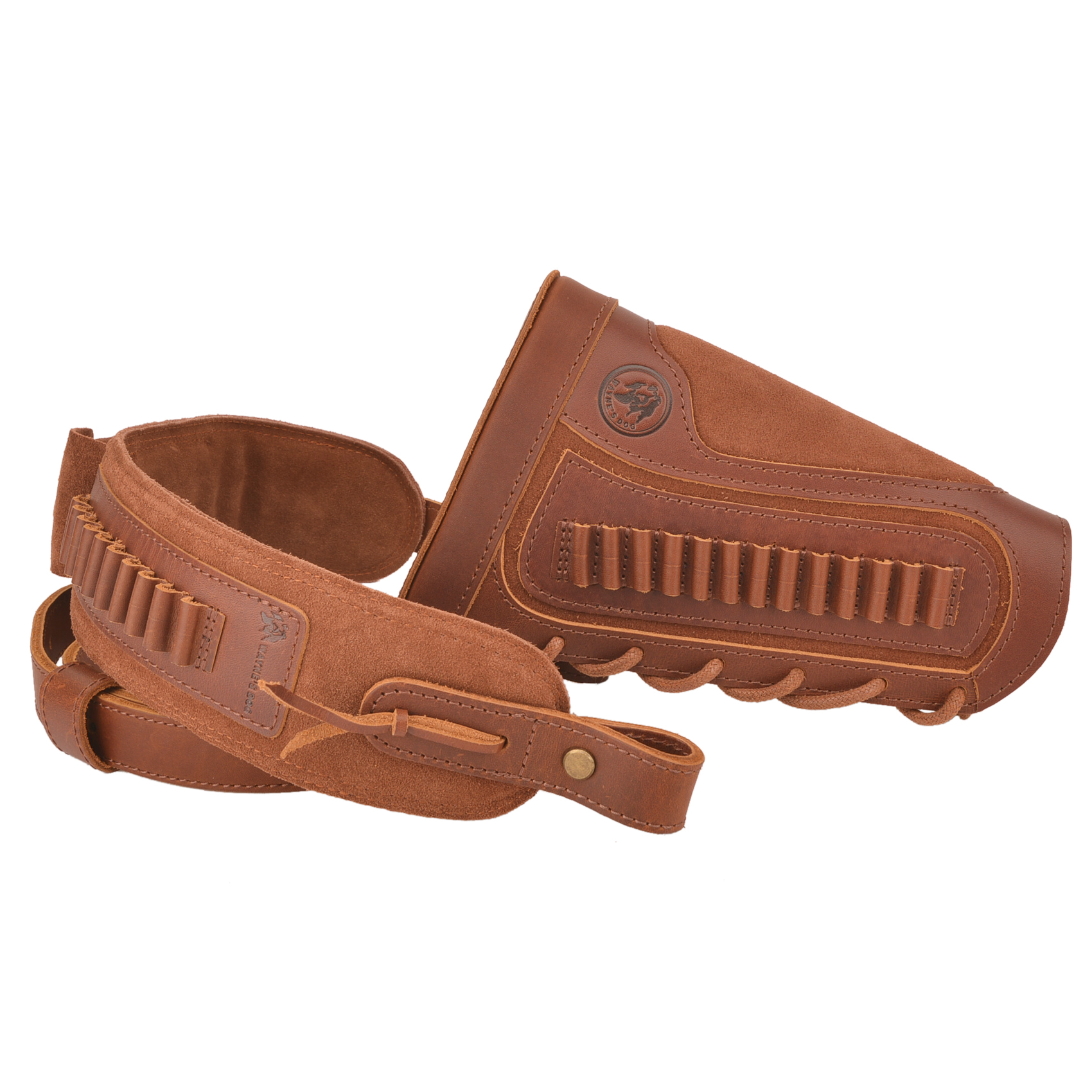 1 Set Of Leather Rifle& Shotgun Buttstock with Gun Sling .45/70 .308 .30/30 12GA .270 .357 .22LR 16GA 20GA