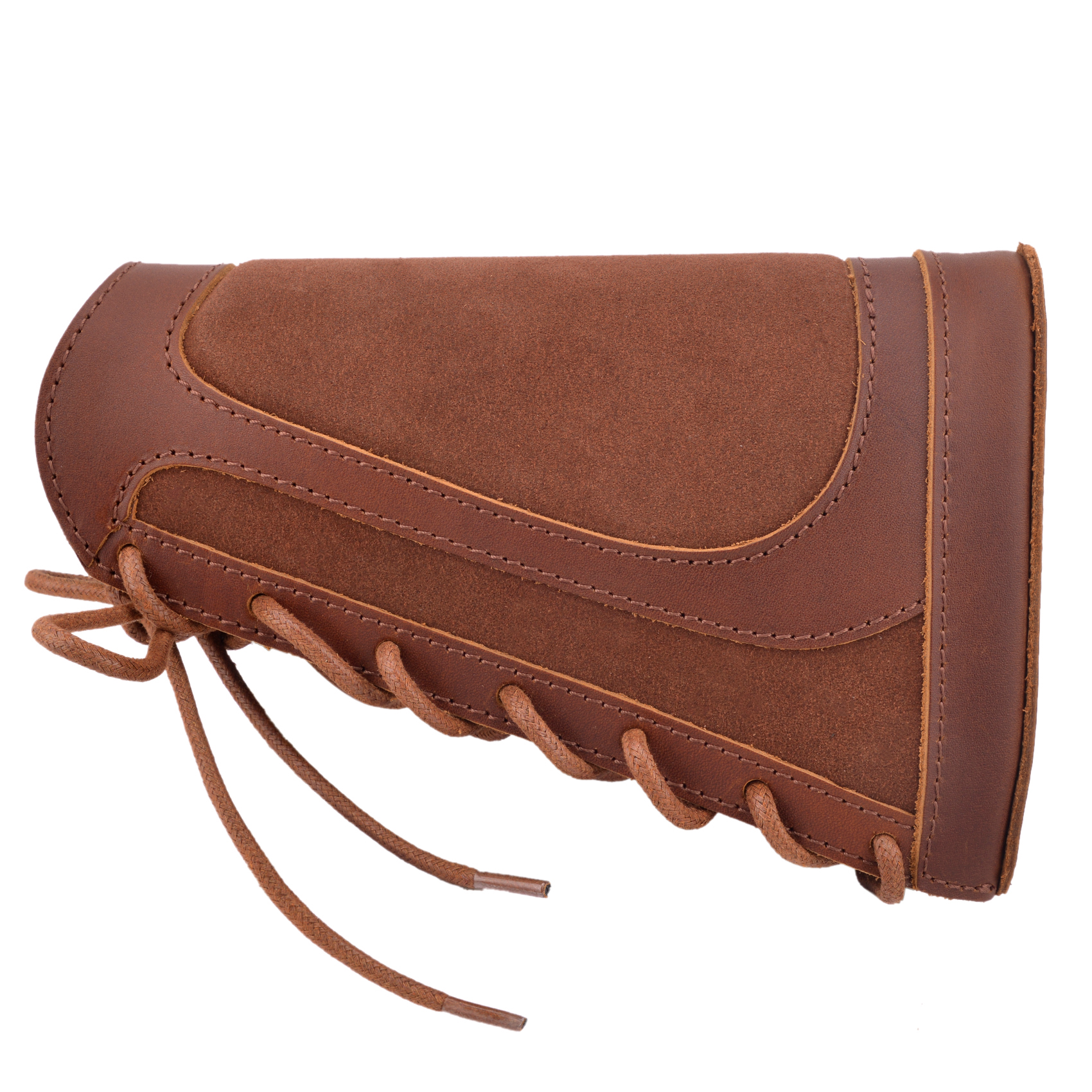 Vintage Genuine Leather Rifle Buttstock Cover Recoil Pad Gun Stock Cover With Shell Holder  .308  .30-06 .45-70