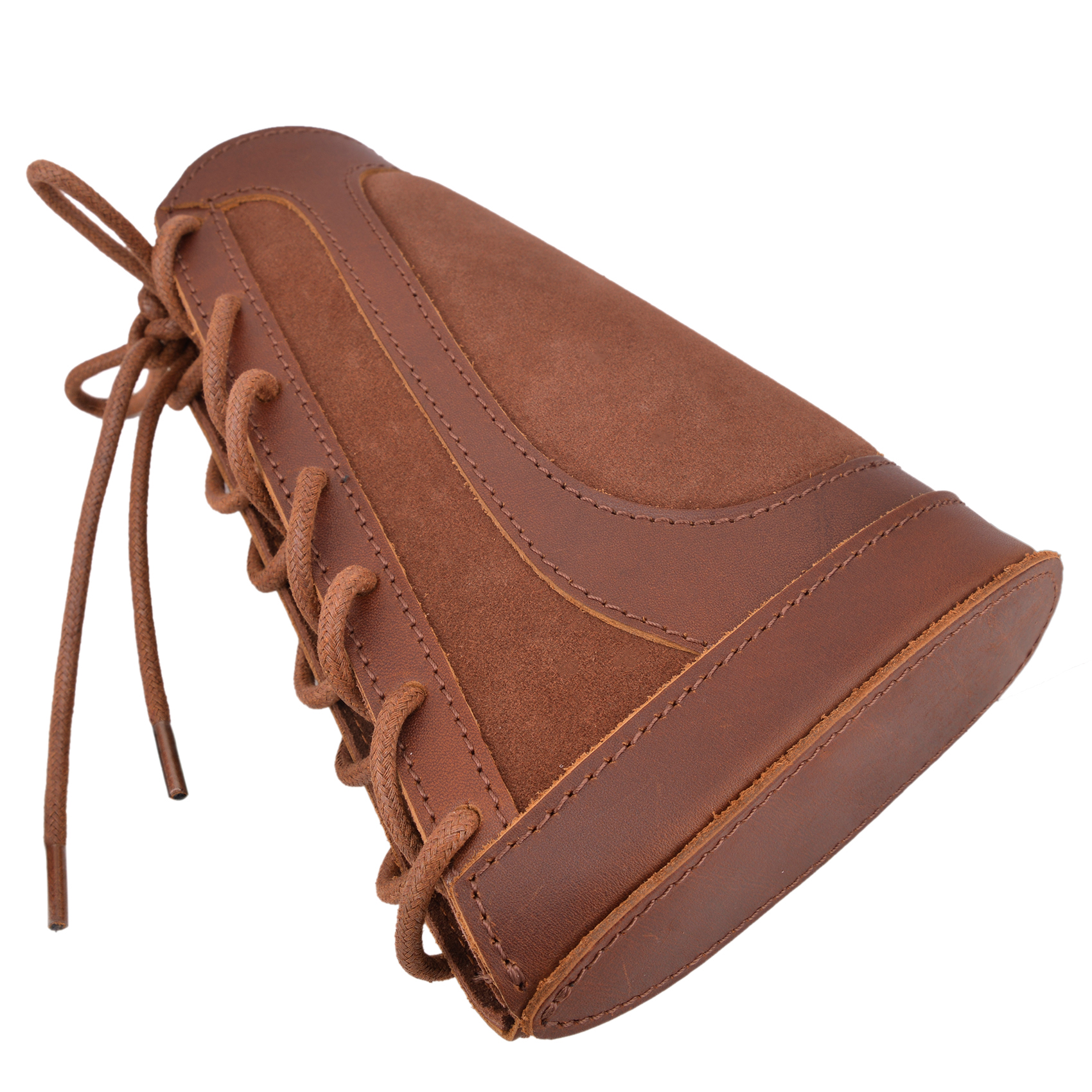 Vintage Genuine Leather Rifle Buttstock Cover Recoil Pad Gun Stock Cover With Shell Holder  .308  .30-06 .45-70