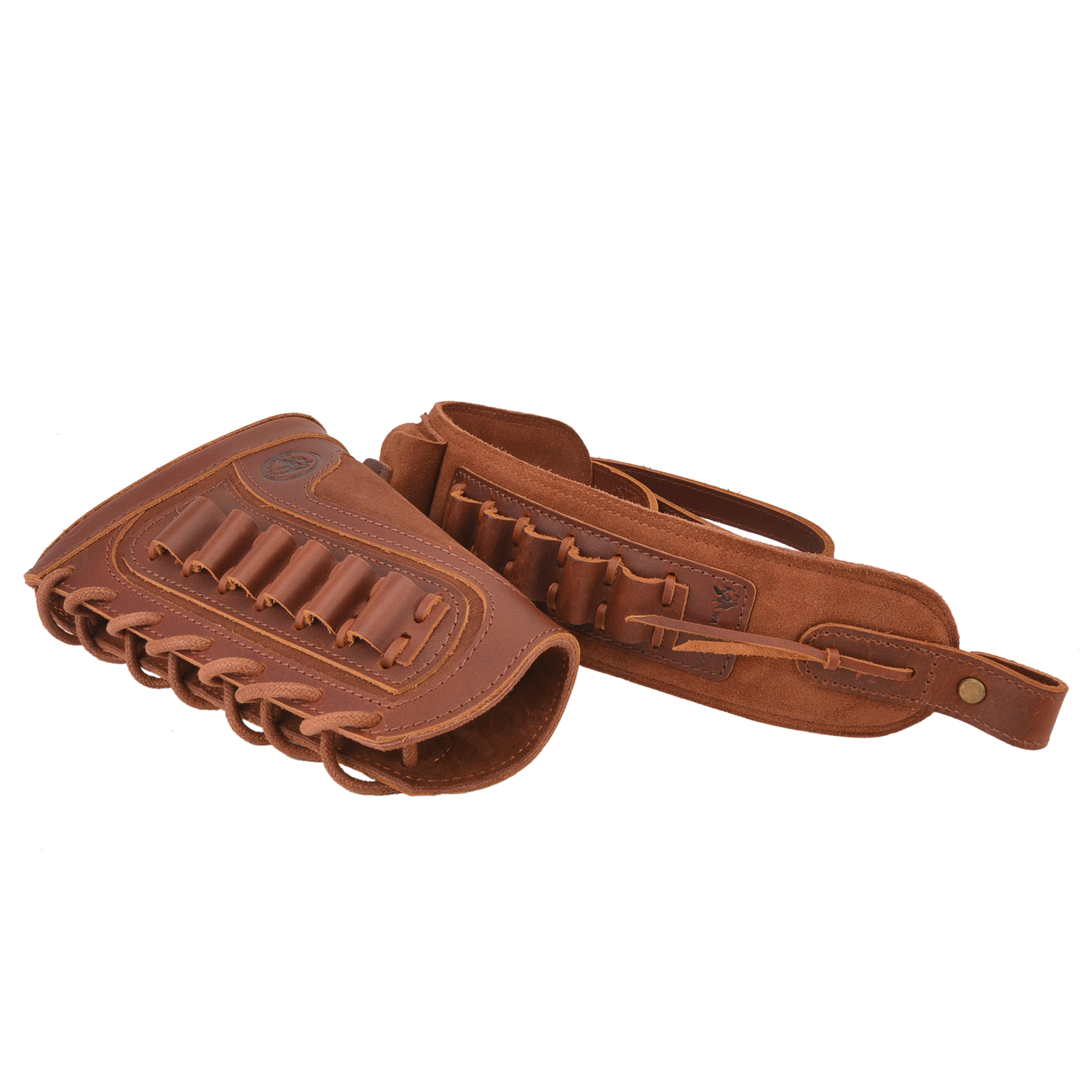 1 Set Of Leather Rifle& Shotgun Buttstock with Gun Sling .45/70 .308 .30/30 12GA .270 .357 .22LR 16GA 20GA