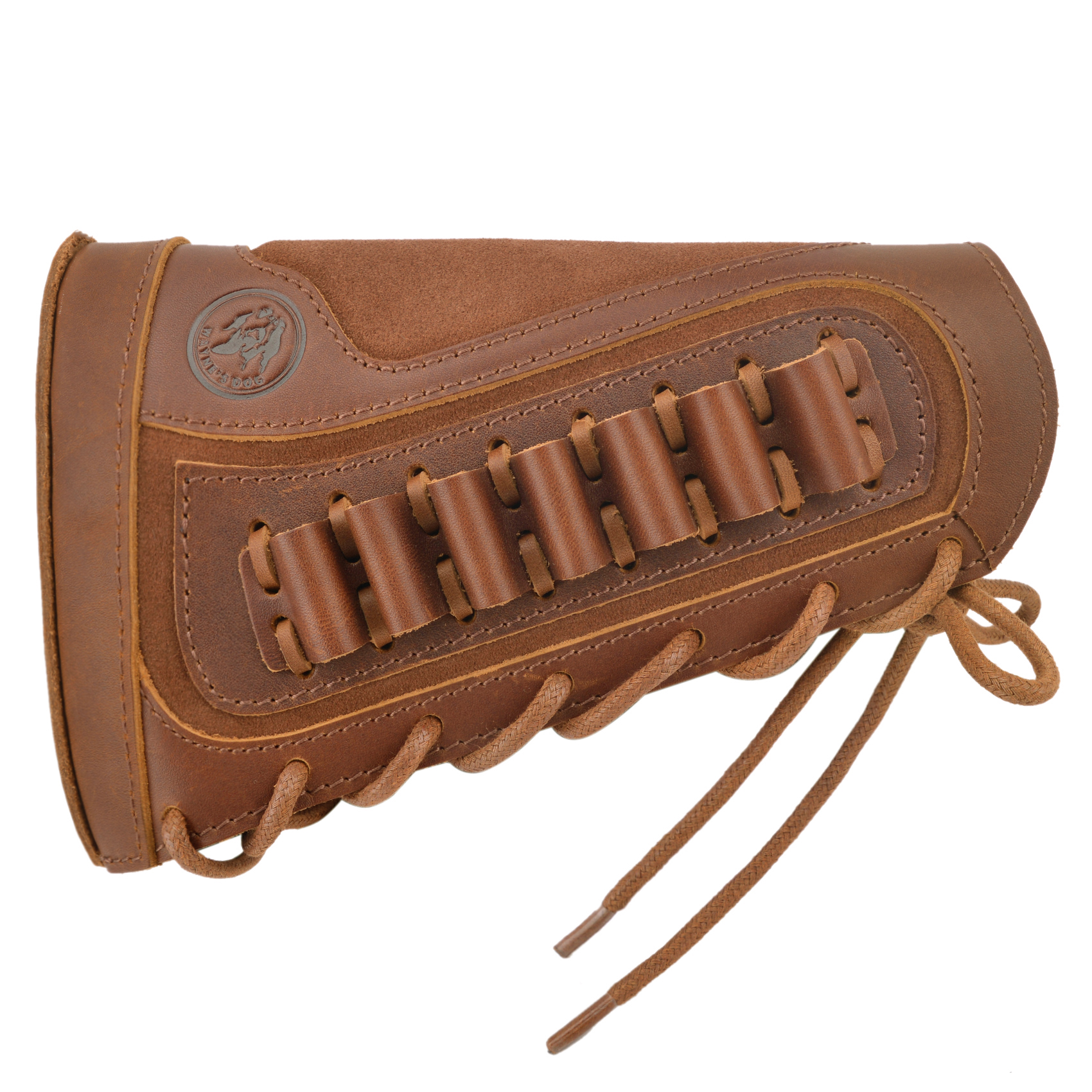 Vintage Genuine Leather Rifle Buttstock Cover Recoil Pad Gun Stock Cover With Shell Holder  .308  .30-06 .30-30 .22LR .17hmr 12/16/20GA