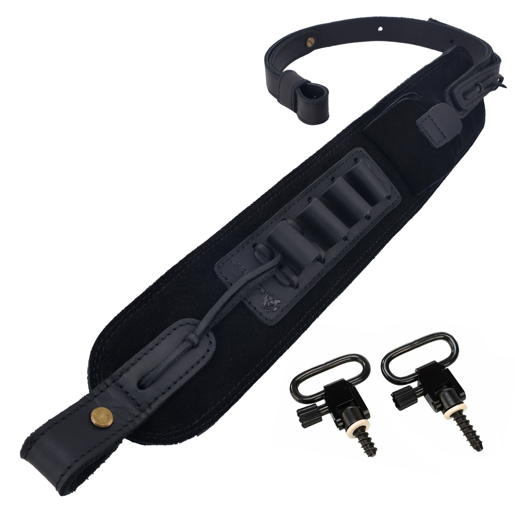  Top-Grain Leather Ammo Holder Rifle Shotgun Sling Hunting Shooting Accessory 308 .30-06 .30-30 .22LR .17hmr 12/16/20GA