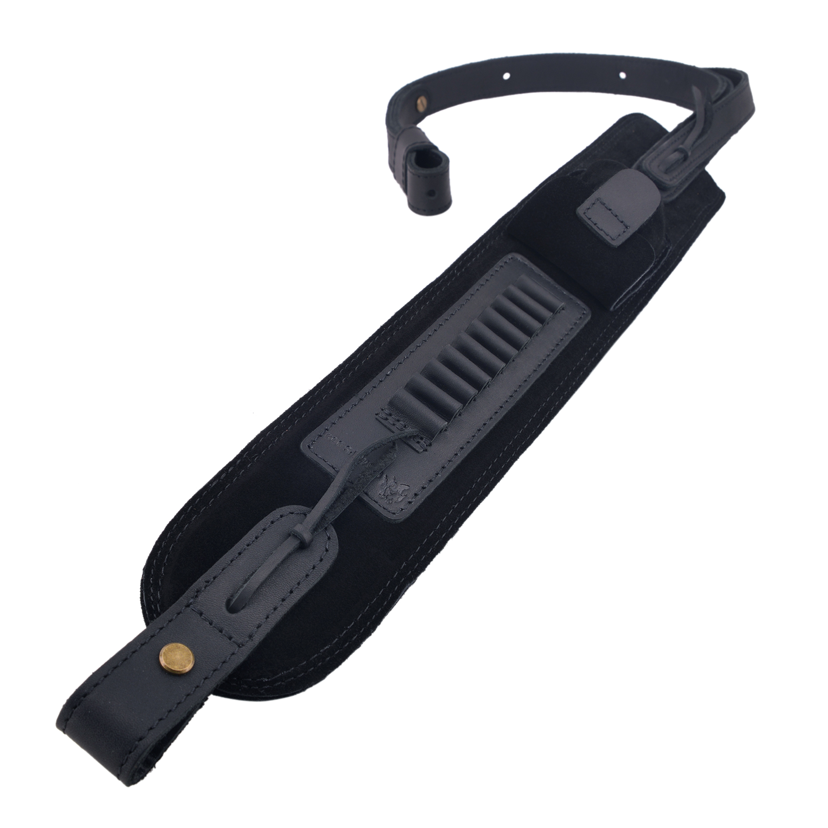  Top-Grain Leather Ammo Holder Rifle Shotgun Sling Hunting Shooting Accessory 308 .30-06 .30-30 .22LR .17hmr 12/16/20GA