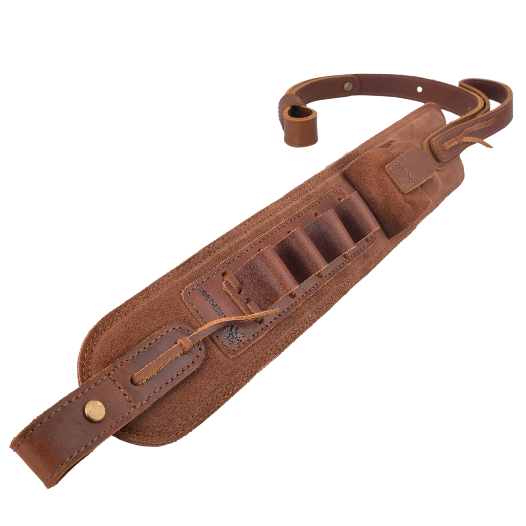  Top-Grain Leather Ammo Holder Rifle Shotgun Sling Hunting Shooting Accessory 308 .30-06 .30-30 .22LR .17hmr 12/16/20GA