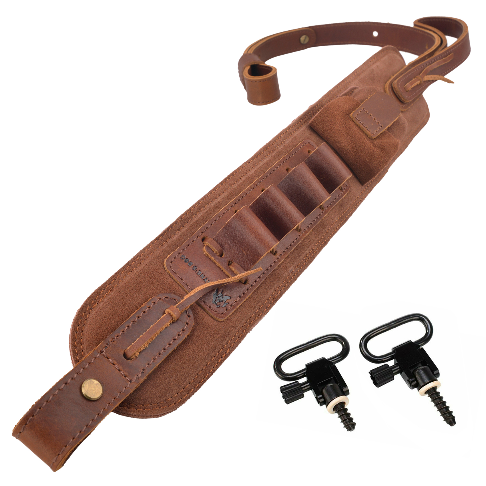  Top-Grain Leather Ammo Holder Rifle Shotgun Sling Hunting Shooting Accessory 308 .30-06 .30-30 .22LR .17hmr 12/16/20GA