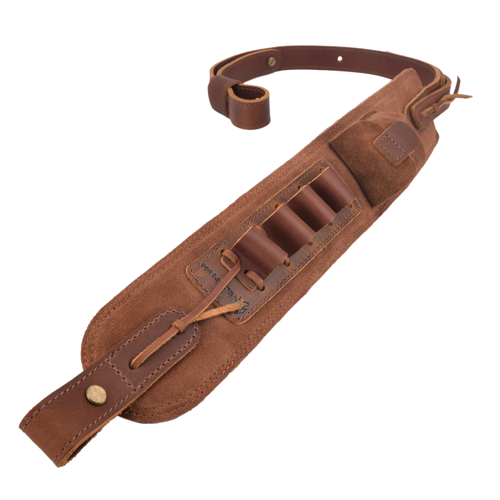  Top-Grain Leather Ammo Holder Rifle Shotgun Sling Hunting Shooting Accessory 308 .30-06 .30-30 .22LR .17hmr 12/16/20GA