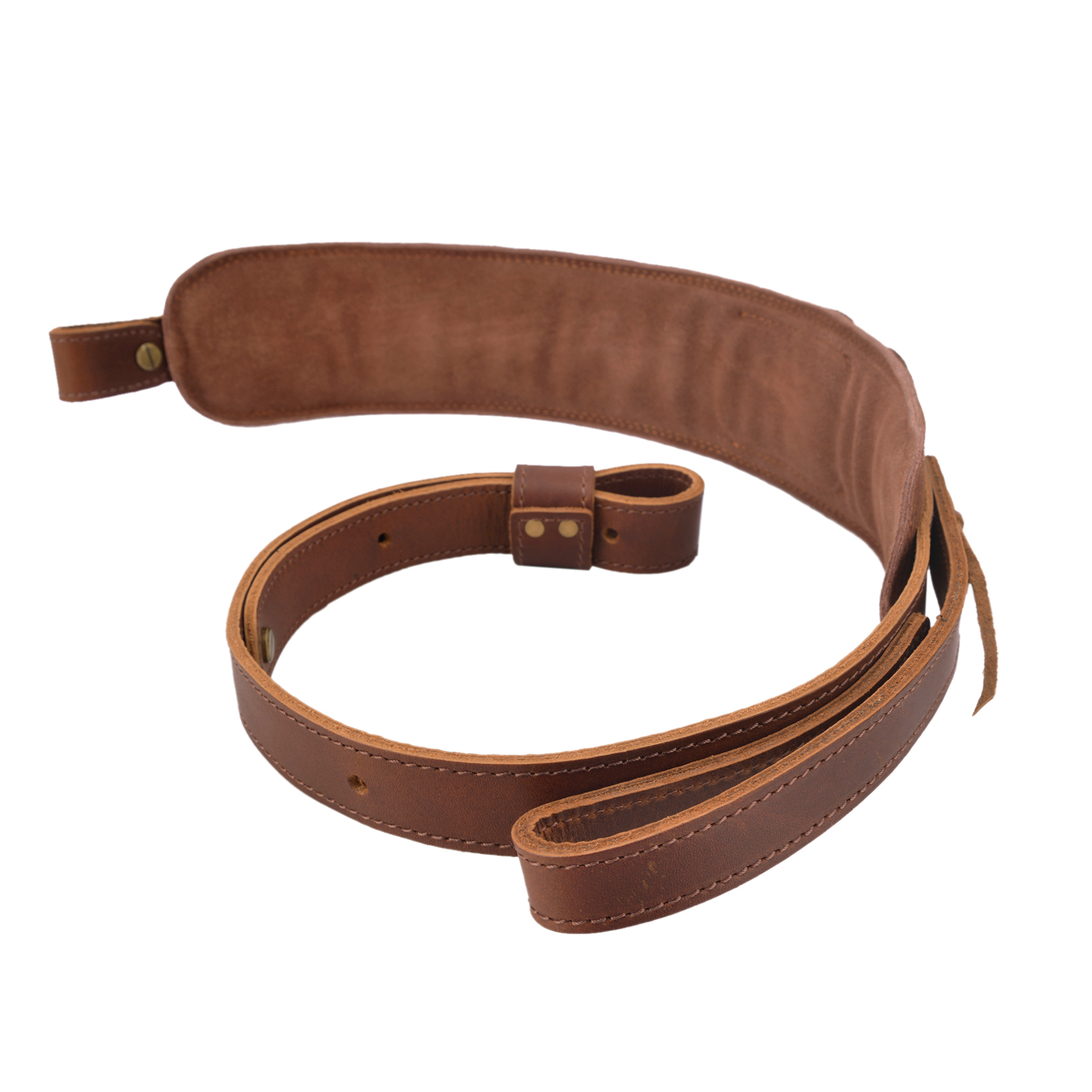 Top-Grain Leather Ammo Holder Rifle Shotgun Sling for .308 .30-06 .45-70 .44MAG