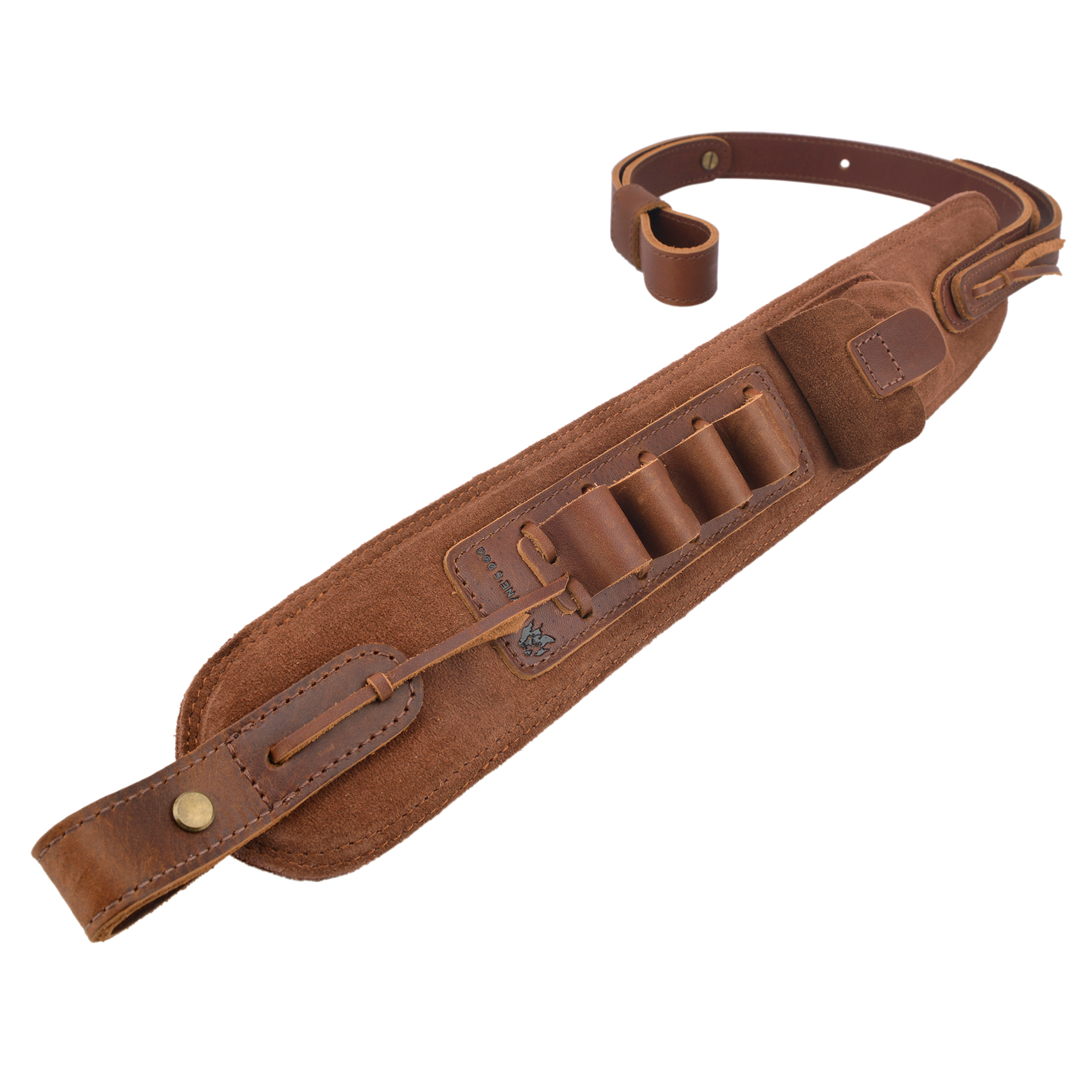  Top-Grain Leather Ammo Holder Rifle Shotgun Sling Hunting Shooting Accessory 308 .30-06 .30-30 .22LR .17hmr 12/16/20GA