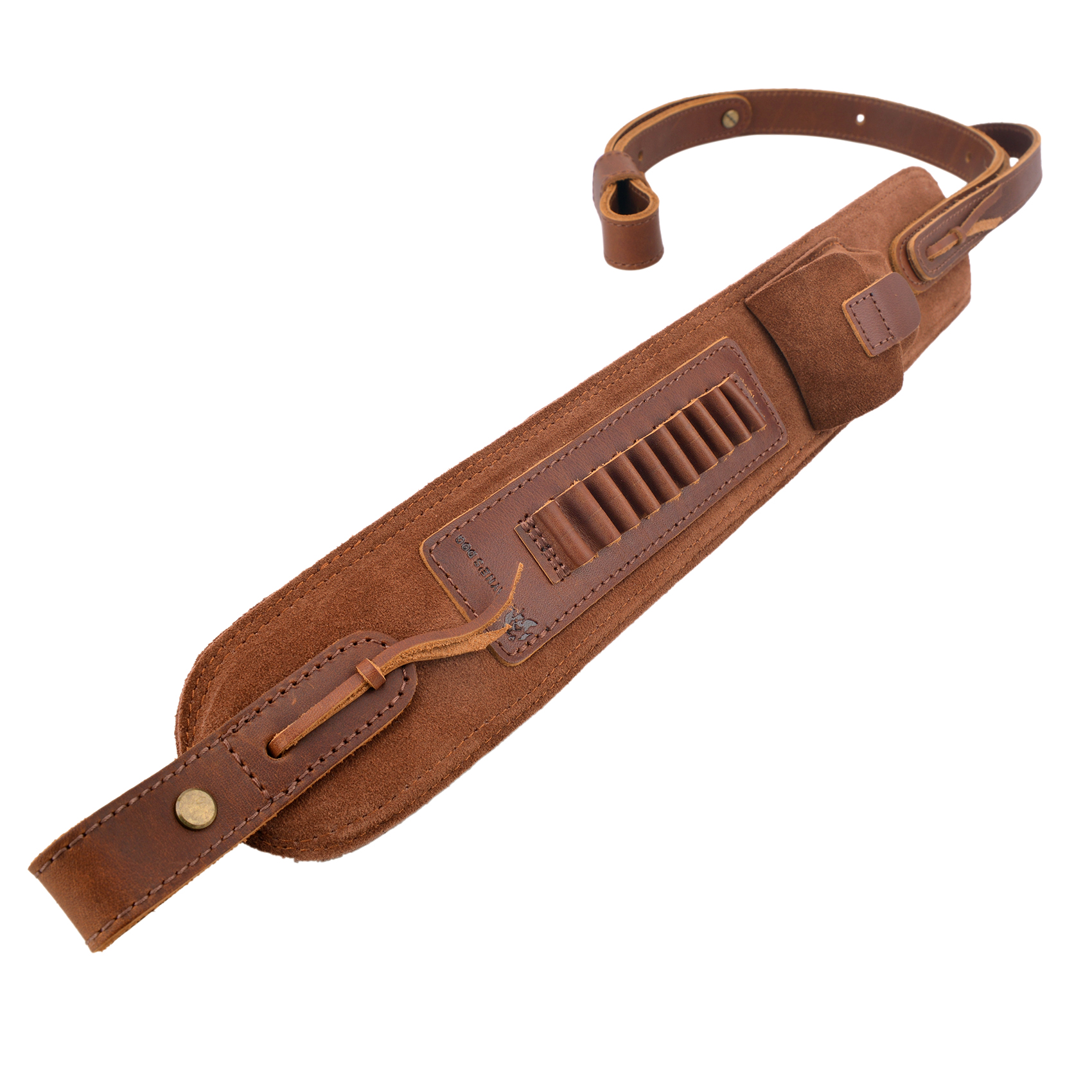  Top-Grain Leather Ammo Holder Rifle Shotgun Sling Hunting Shooting Accessory 308 .30-06 .30-30 .22LR .17hmr 12/16/20GA