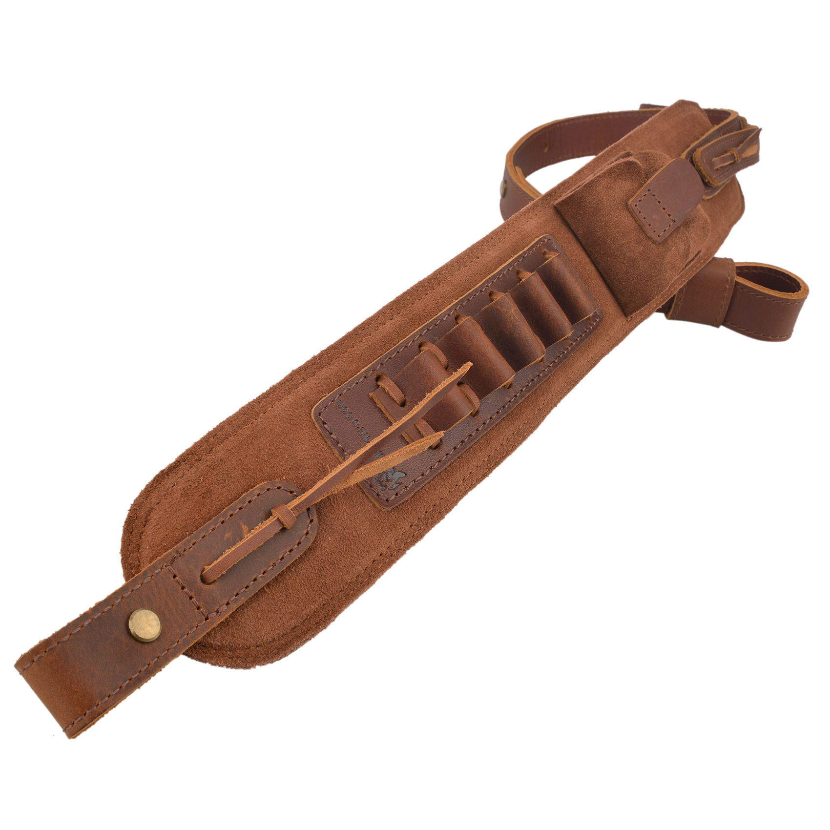  Top-Grain Leather Ammo Holder Rifle Shotgun Sling Hunting Shooting Accessory 308 .30-06 .30-30 .22LR .17hmr 12/16/20GA