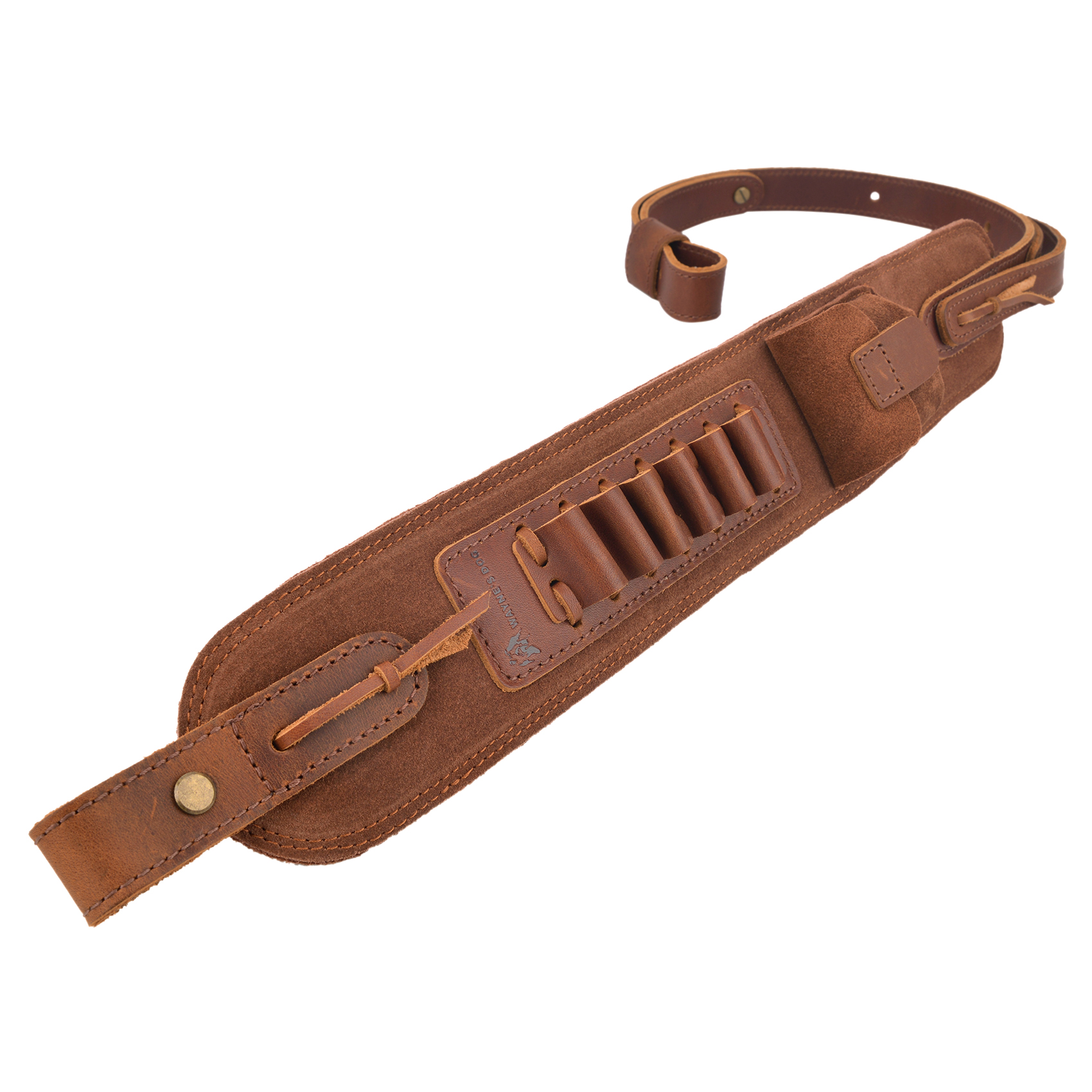  Top-Grain Leather Ammo Holder Rifle Shotgun Sling Hunting Shooting Accessory 308 .30-06 .30-30 .22LR .17hmr 12/16/20GA