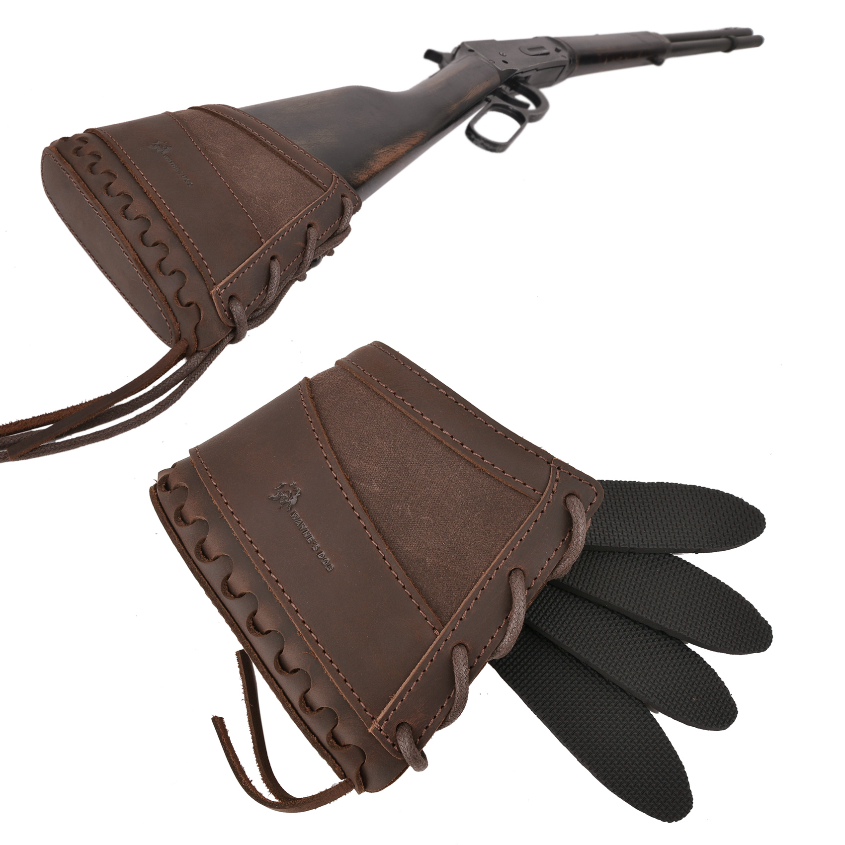 Leather Slip-On Recoil Pad, Non-Slip Buttstock Extension for Rifles Shotguns