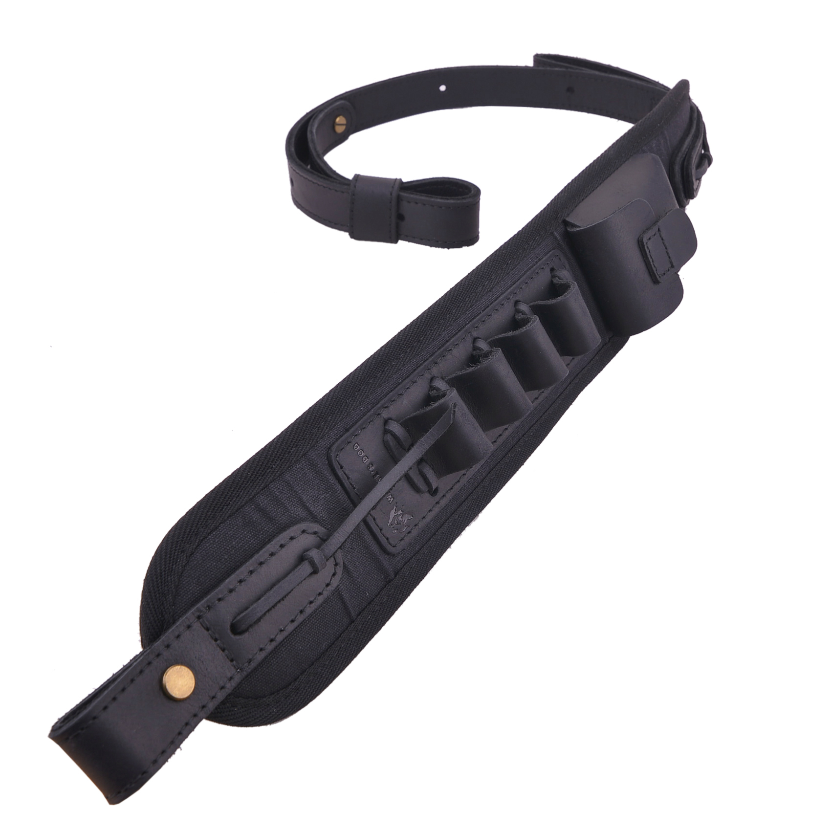 Leather Canvas Ammo Holder Rifle Sling Hunting Gun Strap .308 .30-06 .30-30 .22LR .17 HMR 12/16/20GA