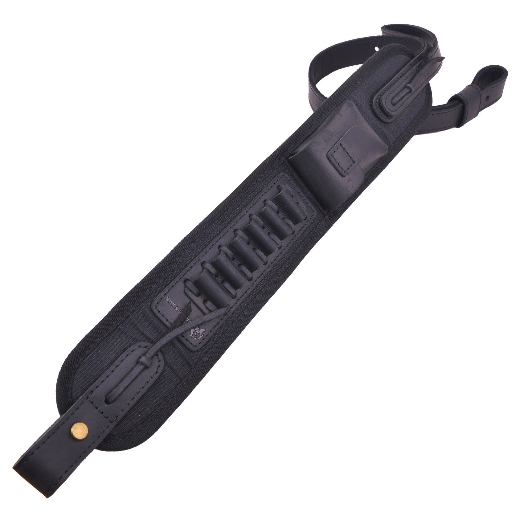 Leather Canvas Ammo Holder Rifle Sling Hunting Gun Strap .308 .30-06 .30-30 .22LR .17 HMR 12/16/20GA