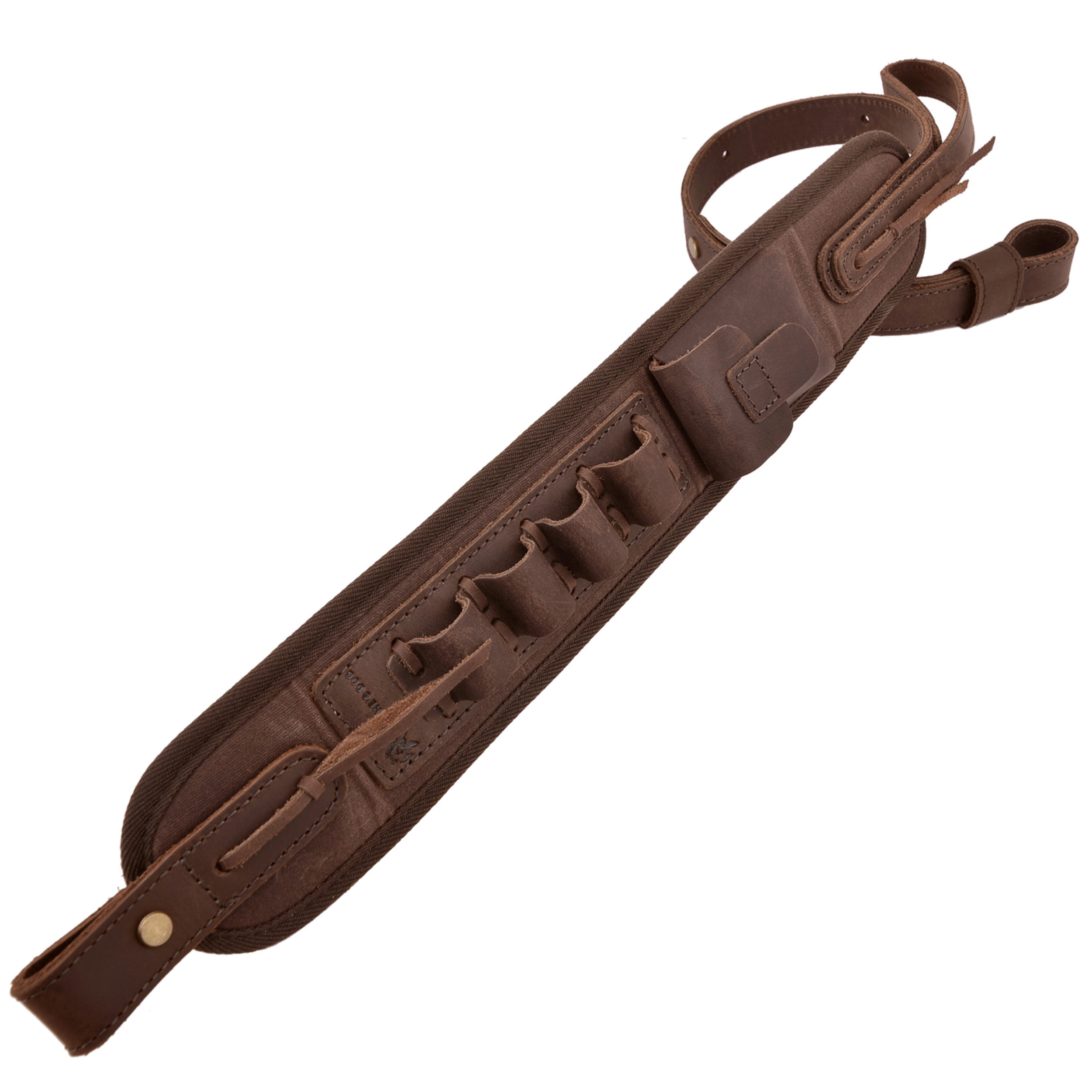 Leather Canvas Ammo Holder Rifle Sling Hunting Gun Strap .308 .30-06 .30-30 .22LR .17 HMR 12/16/20GA