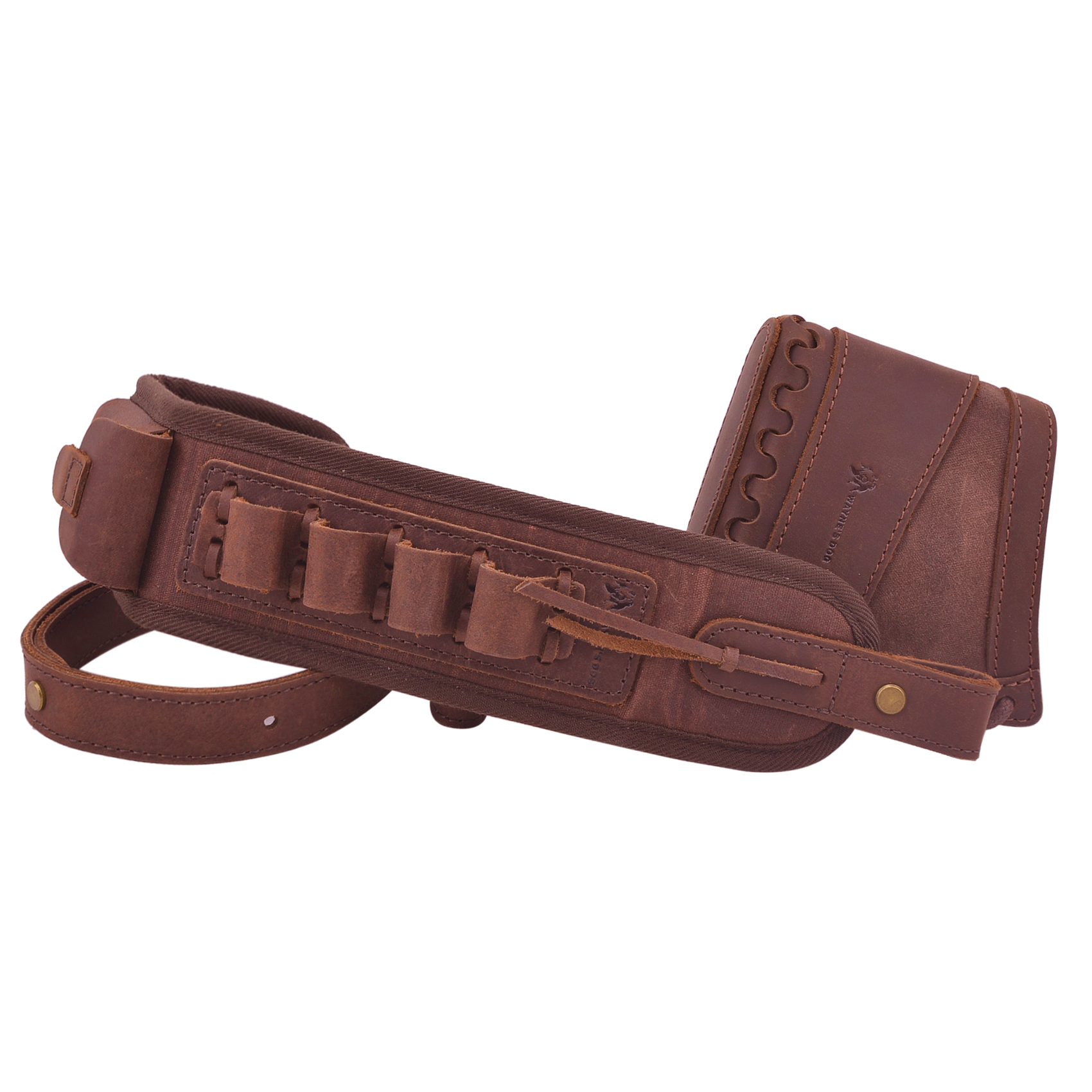 Leather Gun Recoil Pad Protector Stock with Sling Swivels .30/30 .308 .22LR 20GA